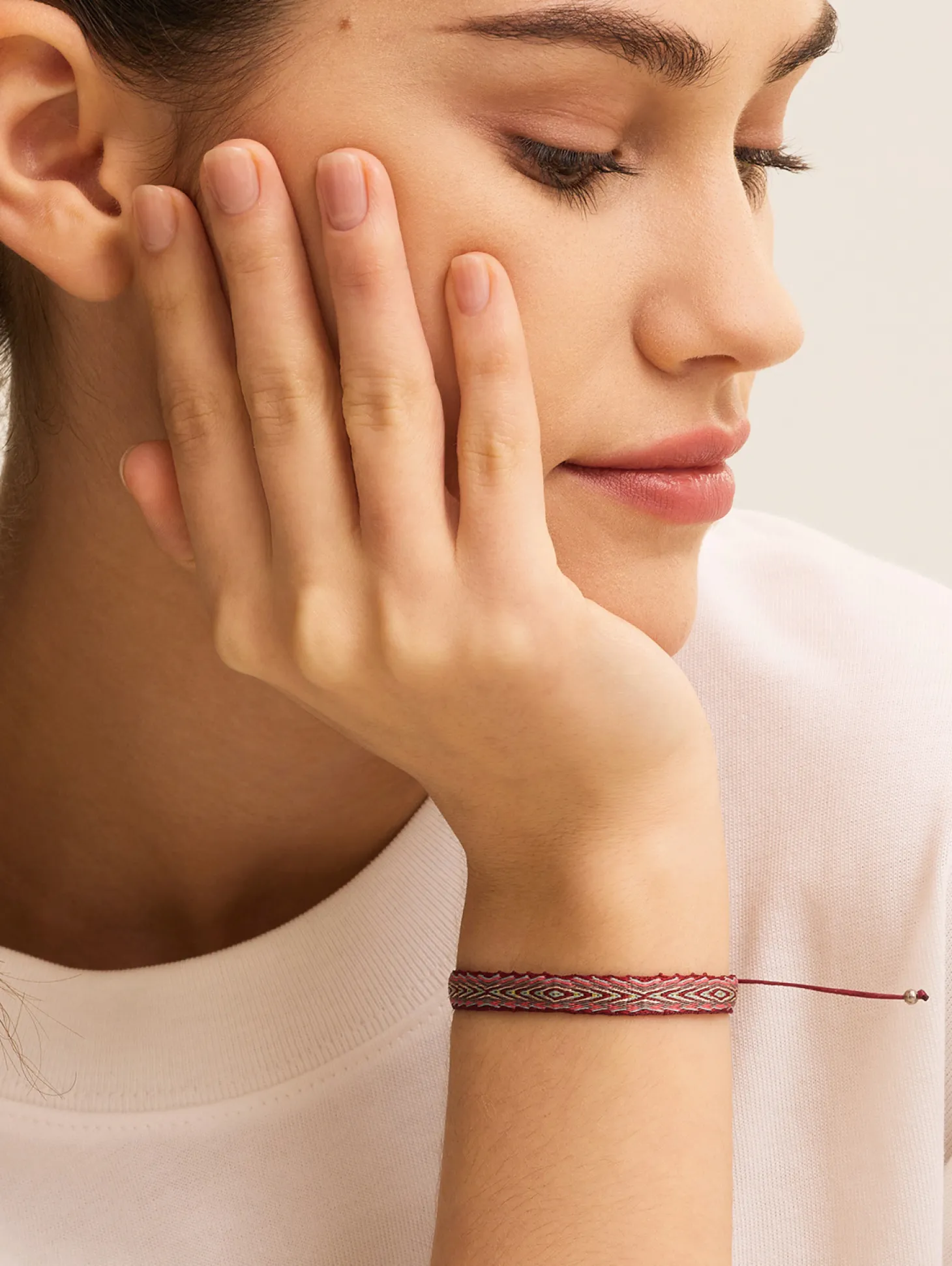 Les Soeurs Armband Frey Burgundy/Pink Discount