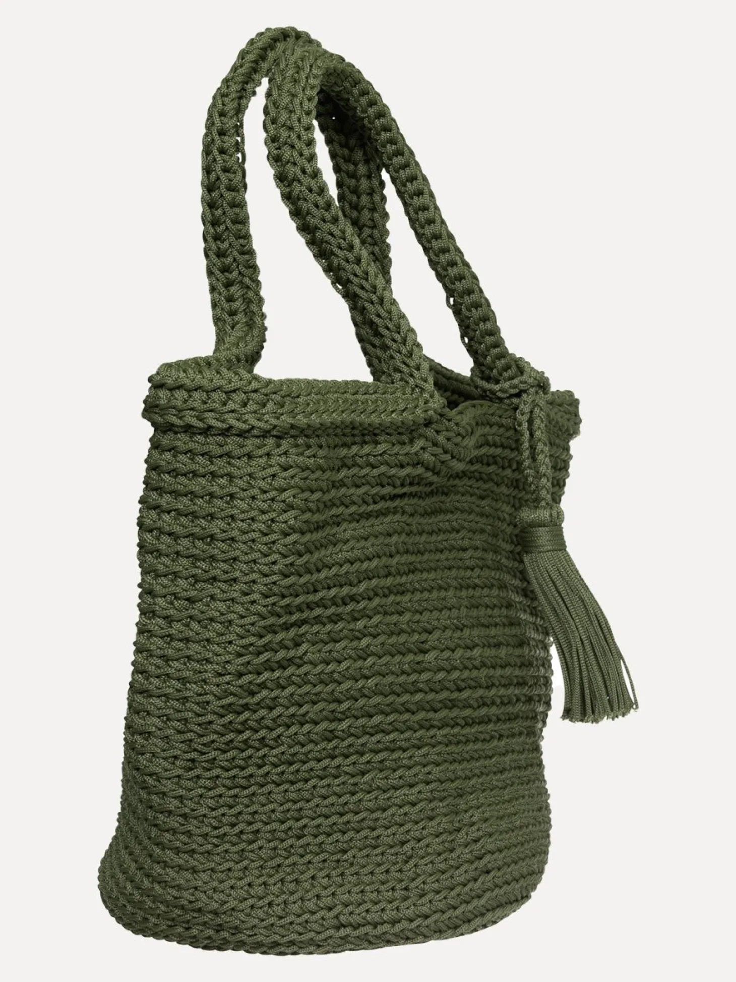 Les Soeurs Crochet Shopper Elvera Khaki Best Sale