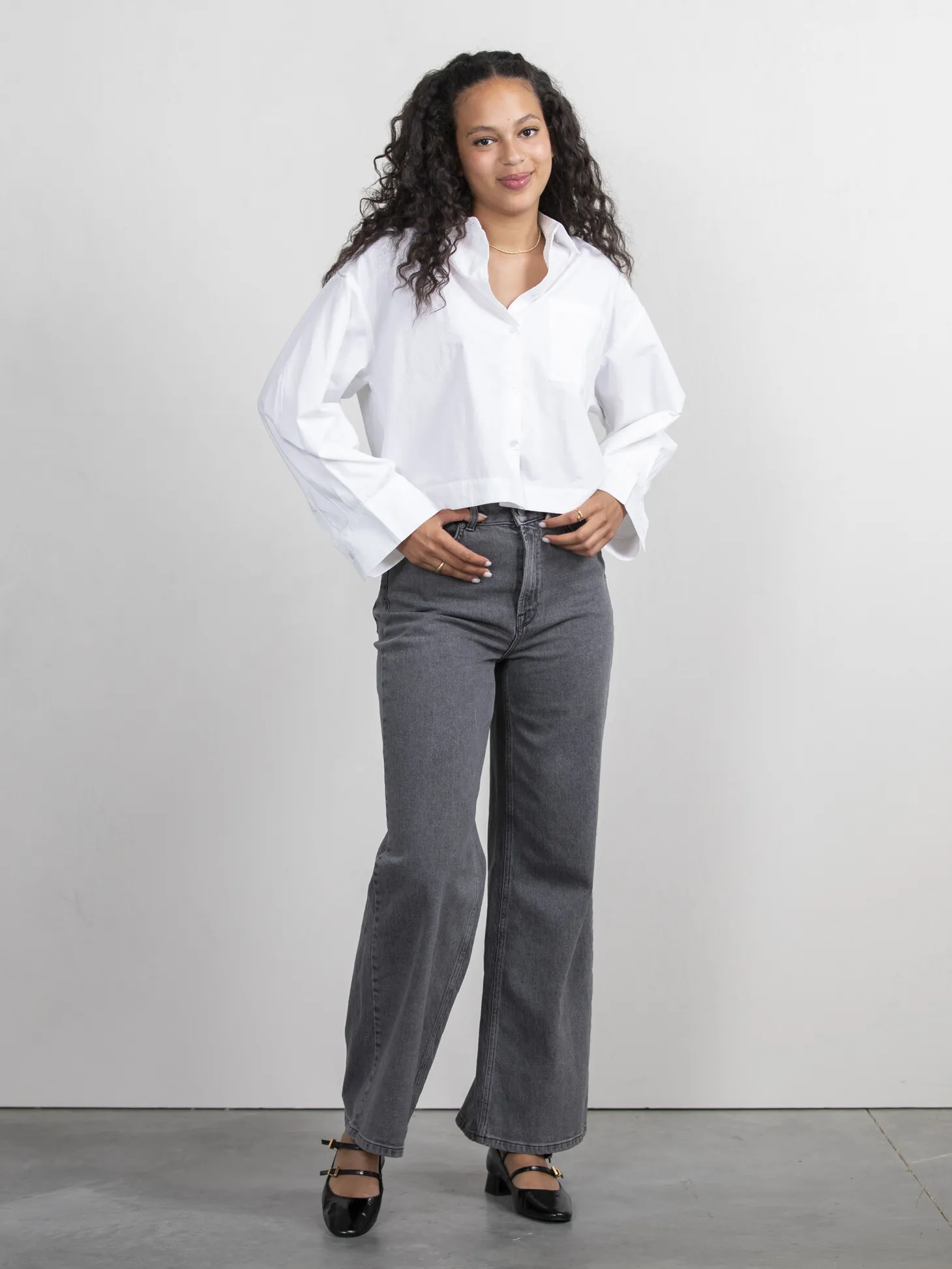 Selected Cropped Hemd Astha Bright White Best Sale