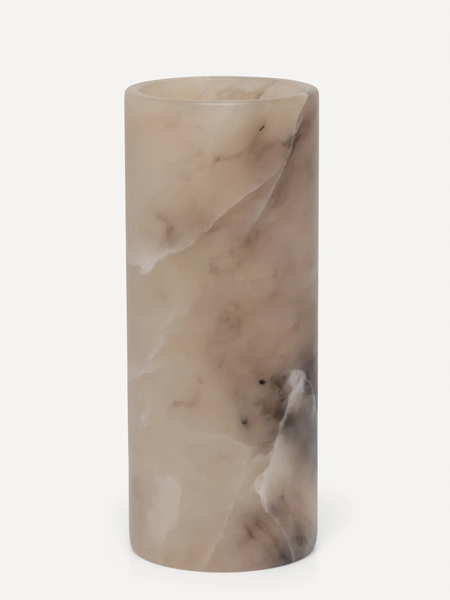 cylinder_alabaster_kaarsenhouder_large_2.webp Les Soeurs Cylinder Alabaster Kaarsenhouder (Large) Tabac Fashion