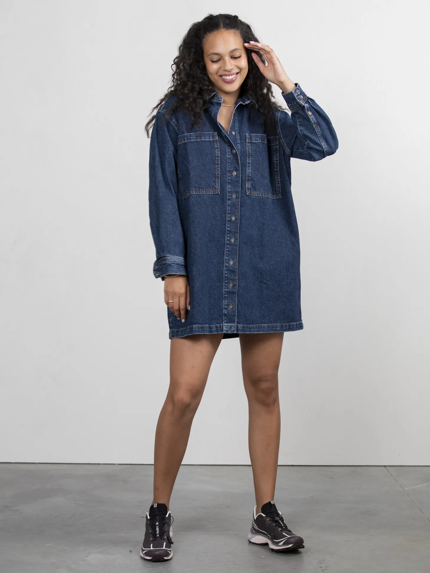 denim_jurk_abby_1.webp Les Soeurs Denim Jurk Abby Dark Blue Denim Store