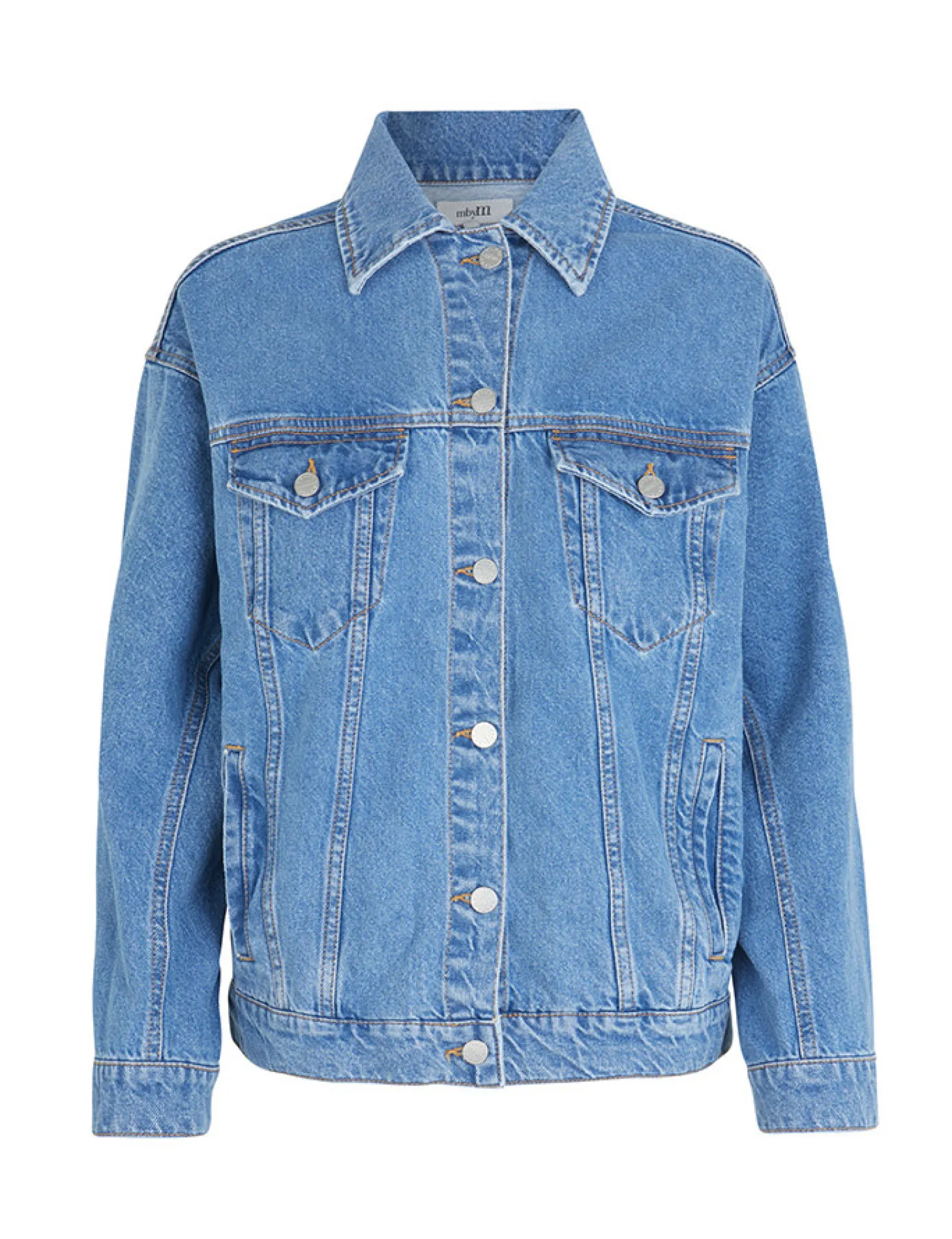MBYM Denim Vest Renee Blazing Blue Washed Cheap