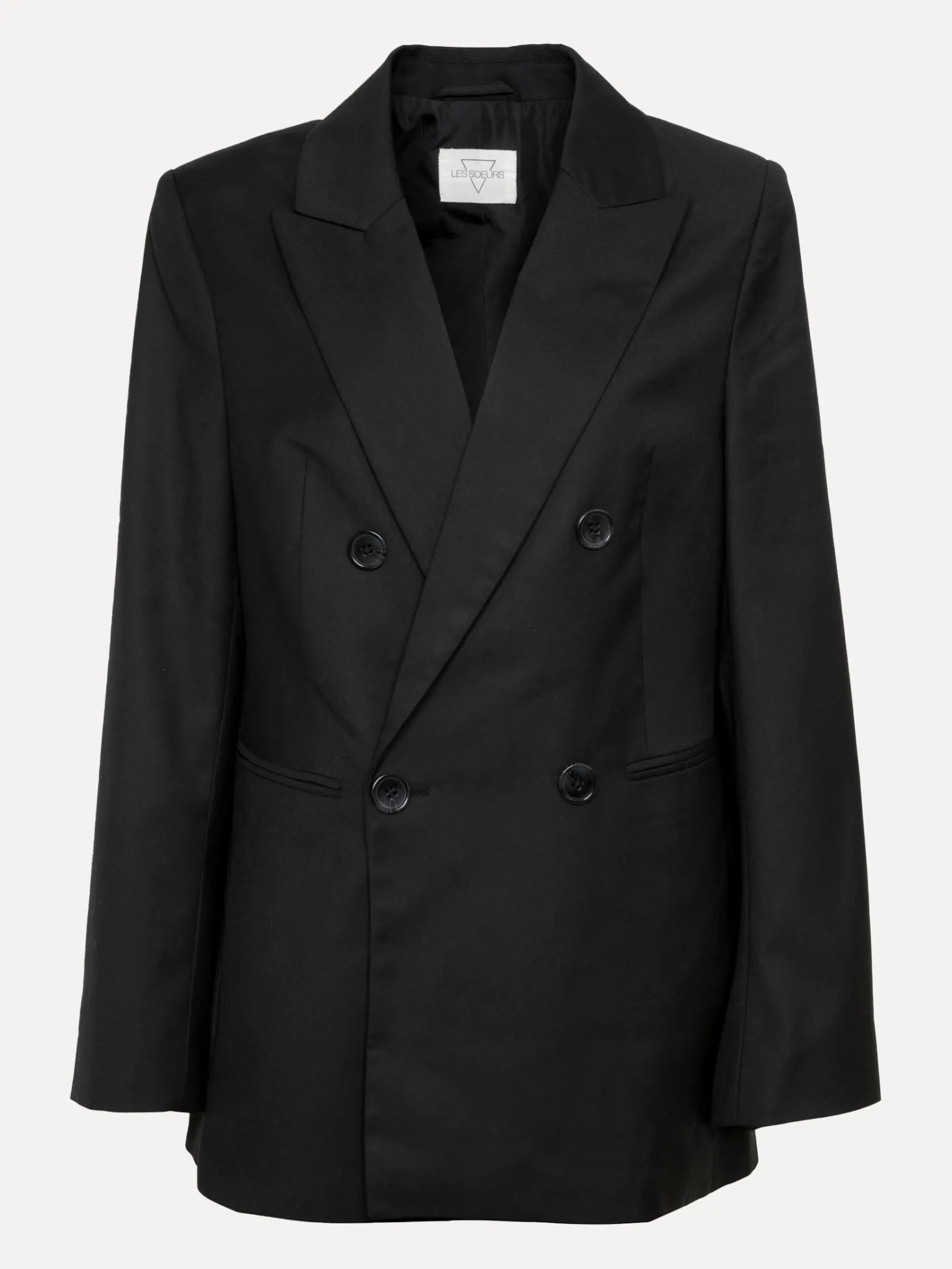 doublebreasted_blazer_ariana_2.webp Les Soeurs Double-Breasted Blazer Ariana Black Sale