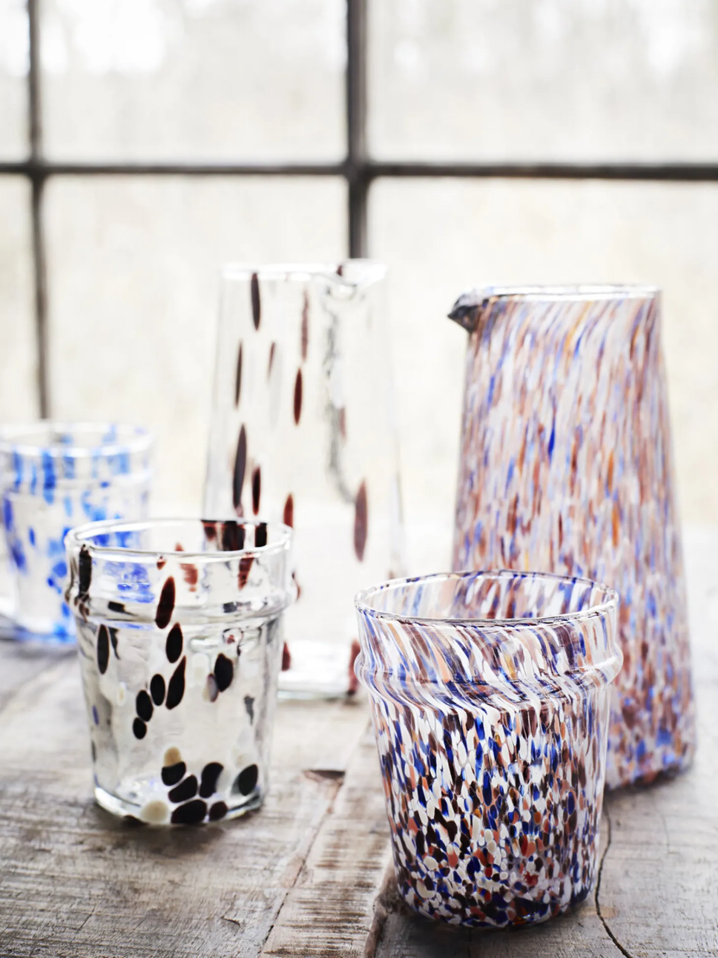 drinkglas_2.webp Madam Stoltz Drinkglas Clear Blue Online