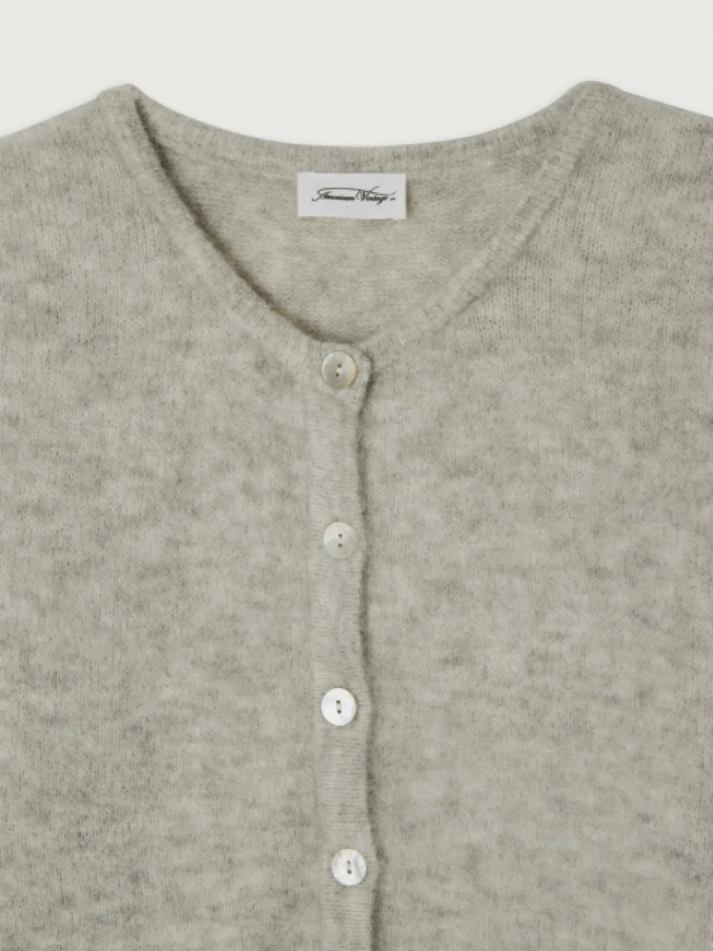 American Vintage Gebreide Cardigan Vitow Gris Claire Chine New