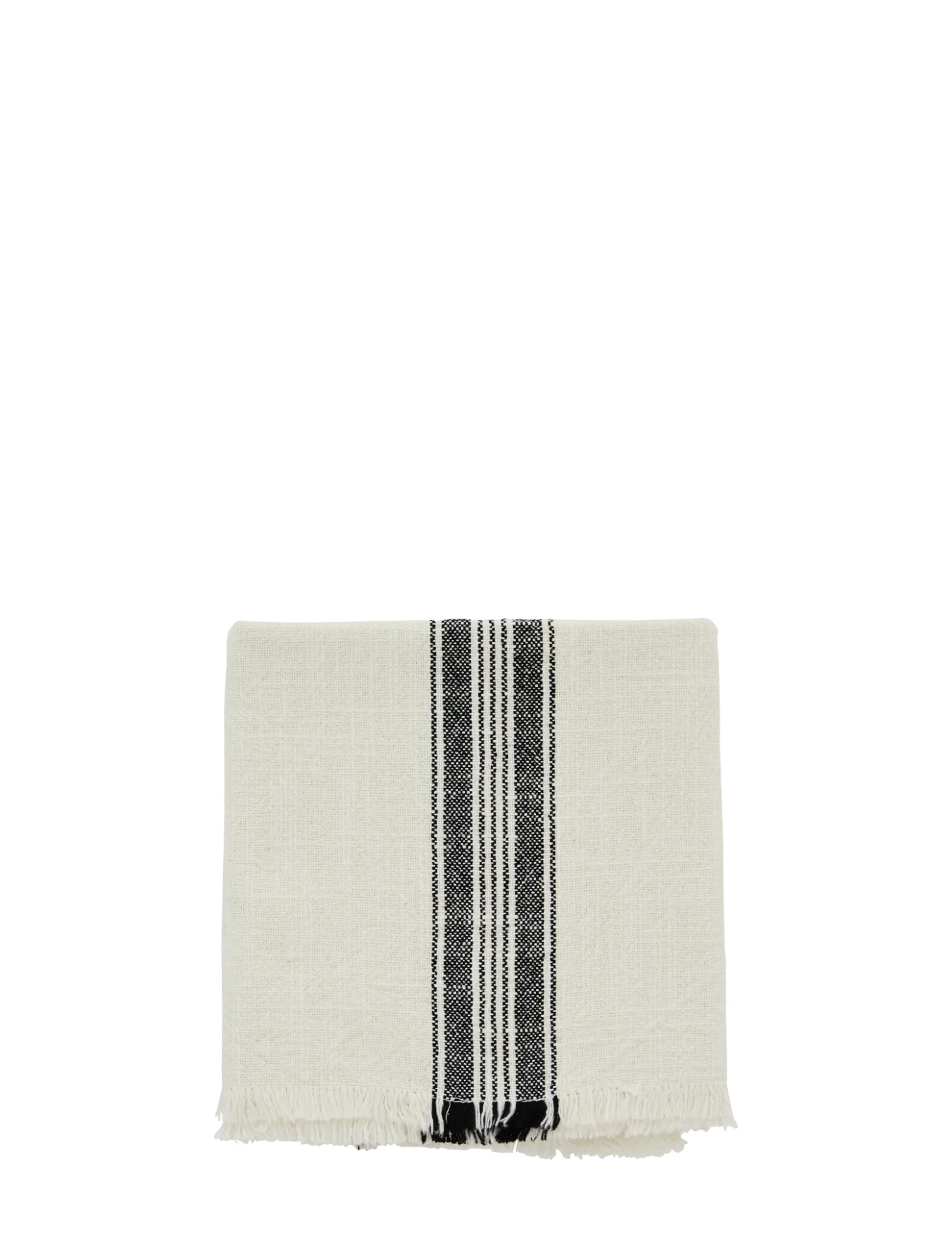 Madam Stoltz Gestreepte Keukenhanddoek Off White, Black Cheap