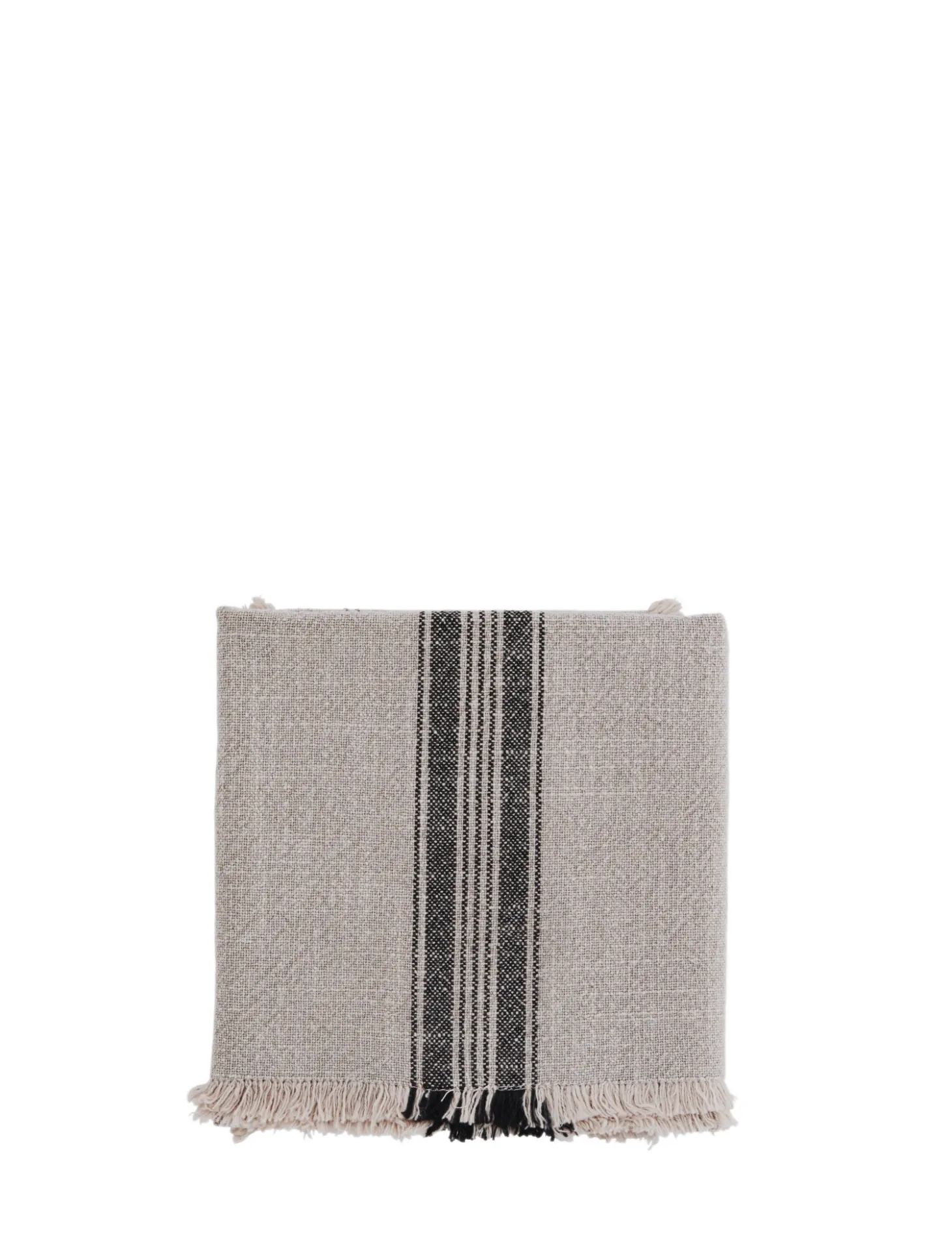 Madam Stoltz Gestreepte Keukenhanddoek Powder, Black Online