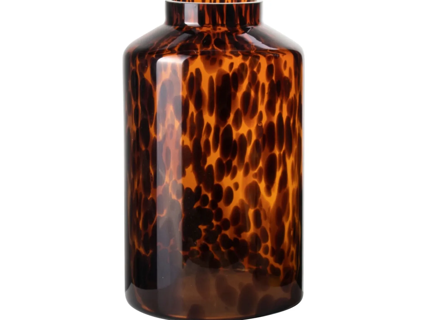 Gusta Glazen Vaas Panter Bruin Hot