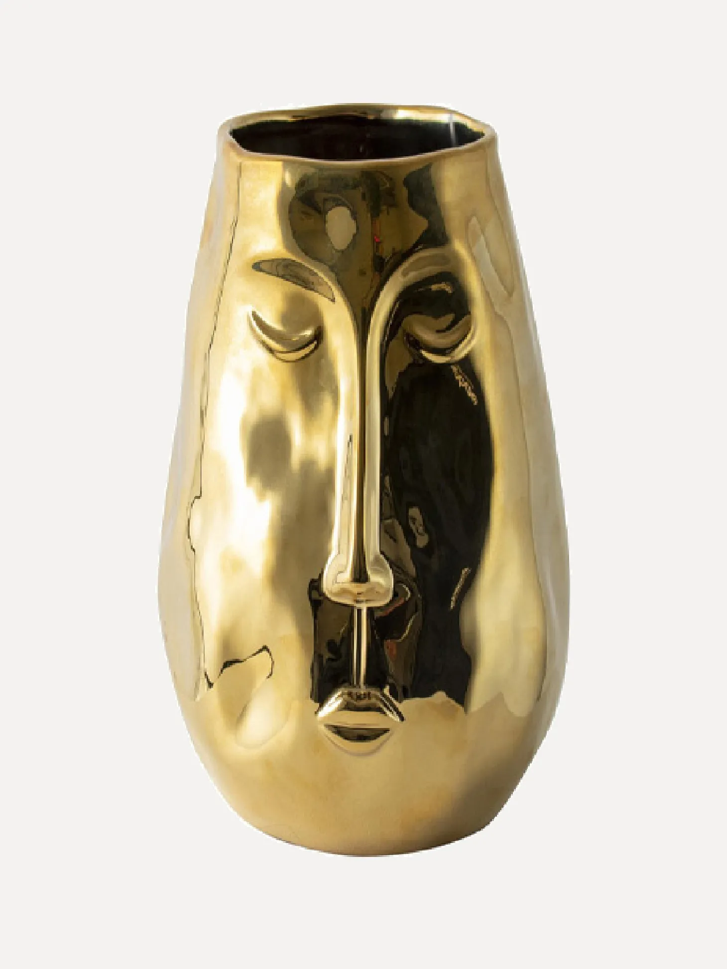 Gusta Gouden Vaas Met Gezicht Gold Hot