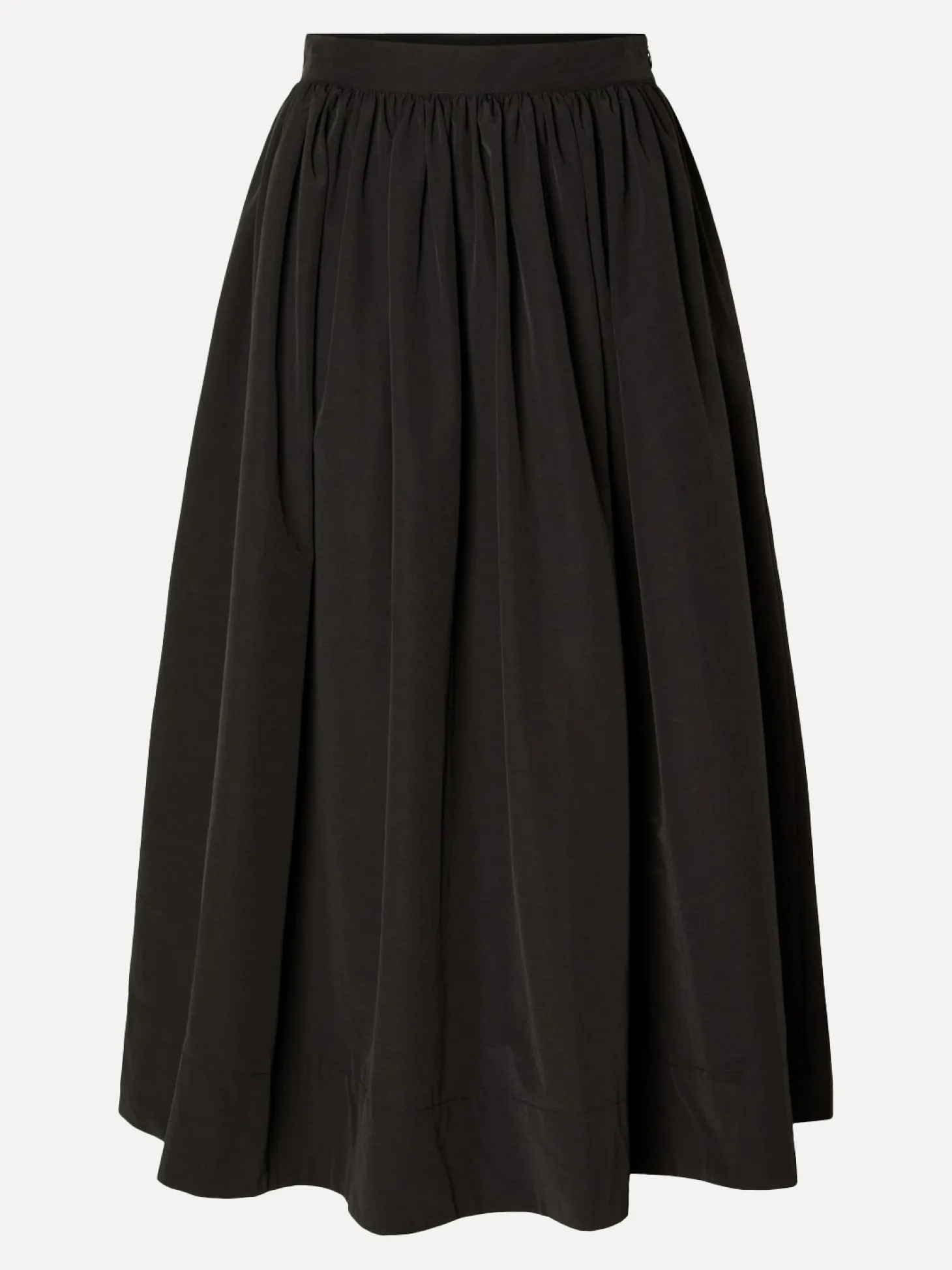 Selected Hoge Taille Midi Rok Libbie Black Clearance