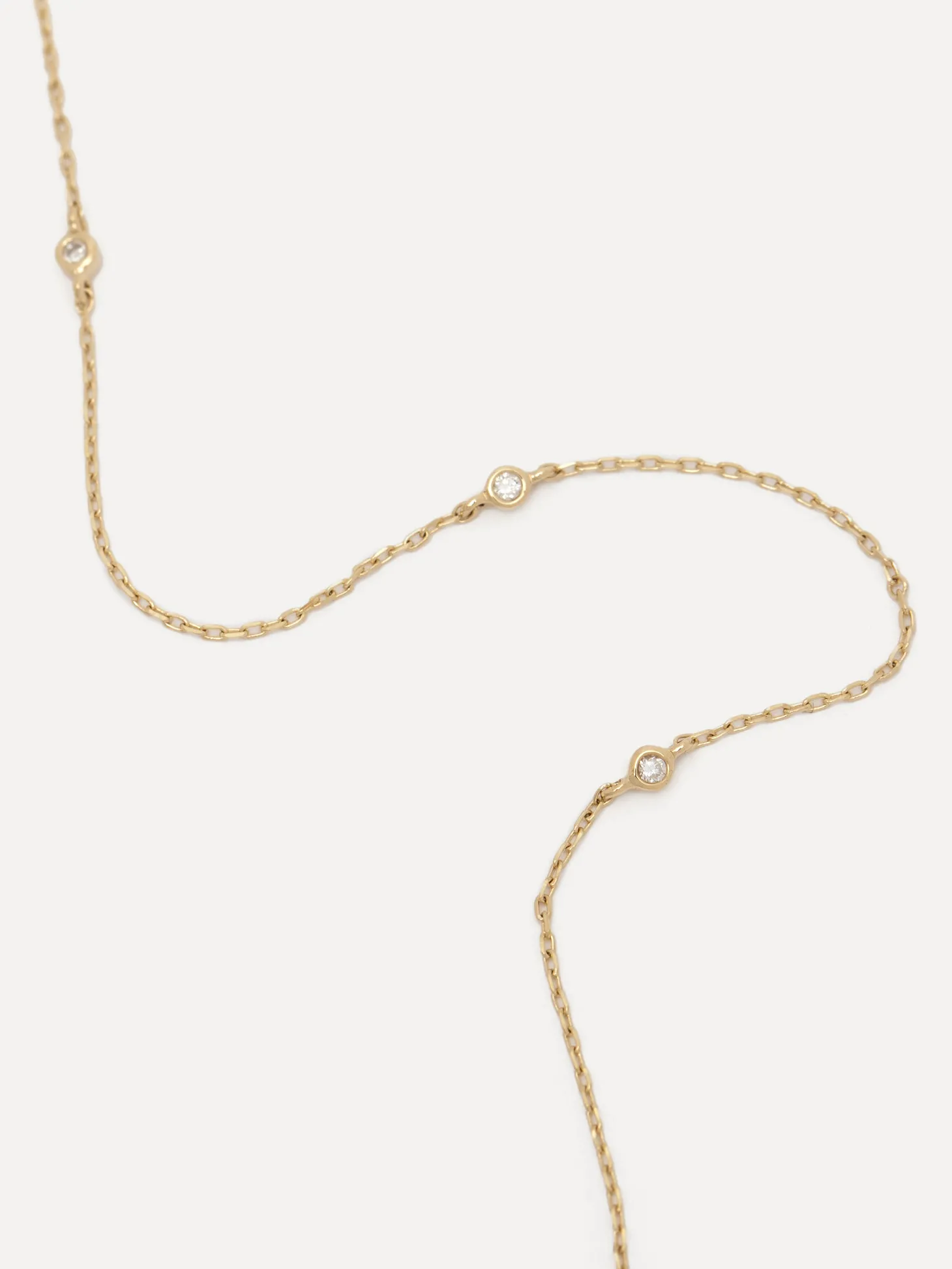 Les Soeurs 14K Ketting Rey Triple Diamond Gold Best