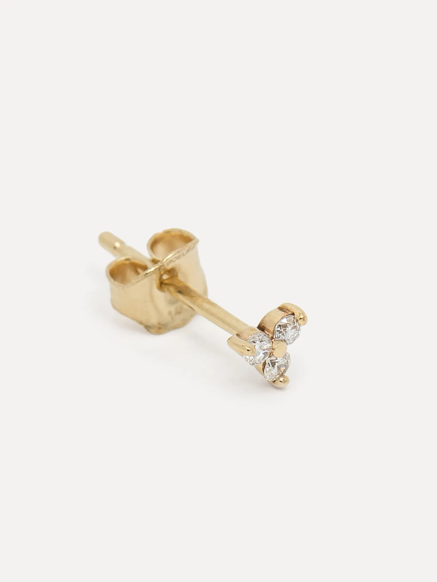 Les Soeurs 14K Oorbel Joe Triple Diamond Gold Fashion