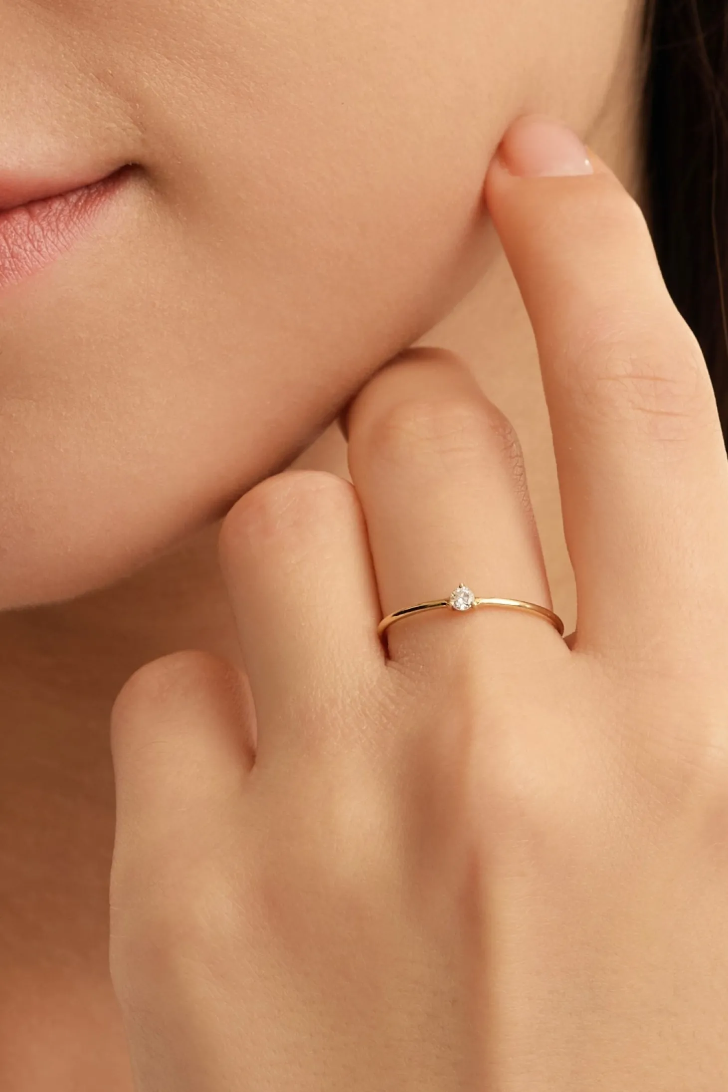 k_ring_gaja_single_diamond_2.webp Les Soeurs 14K Ring Gaja Single Diamond Gold Hot