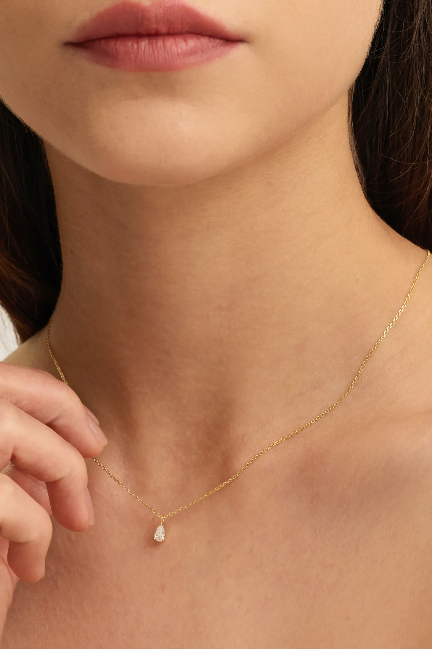 Les Soeurs Ketting Romee Extra Fine Chain Pear Gold Store