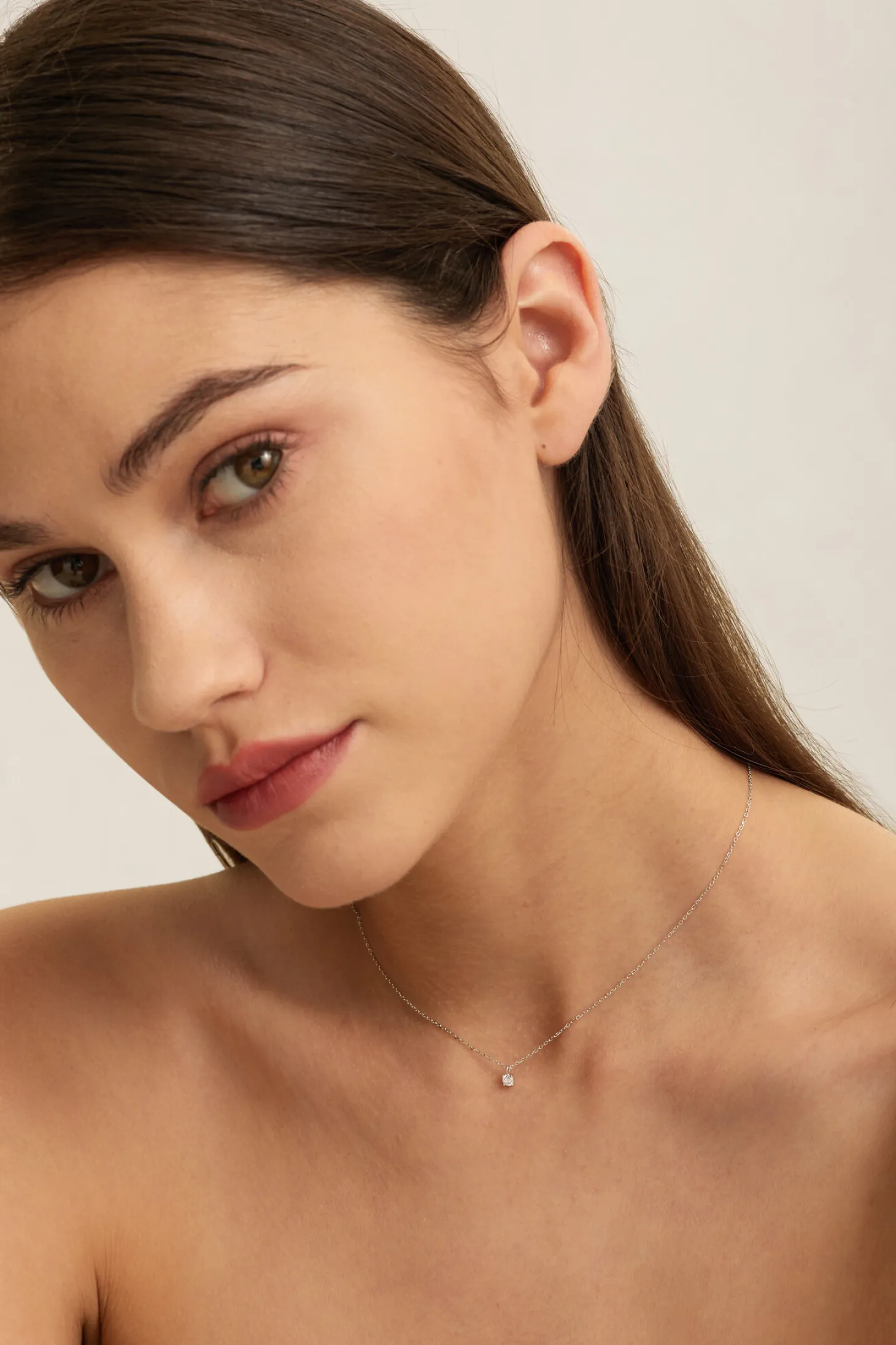Les Soeurs Ketting Romee Extra Fine Chain Strass Silver Discount
