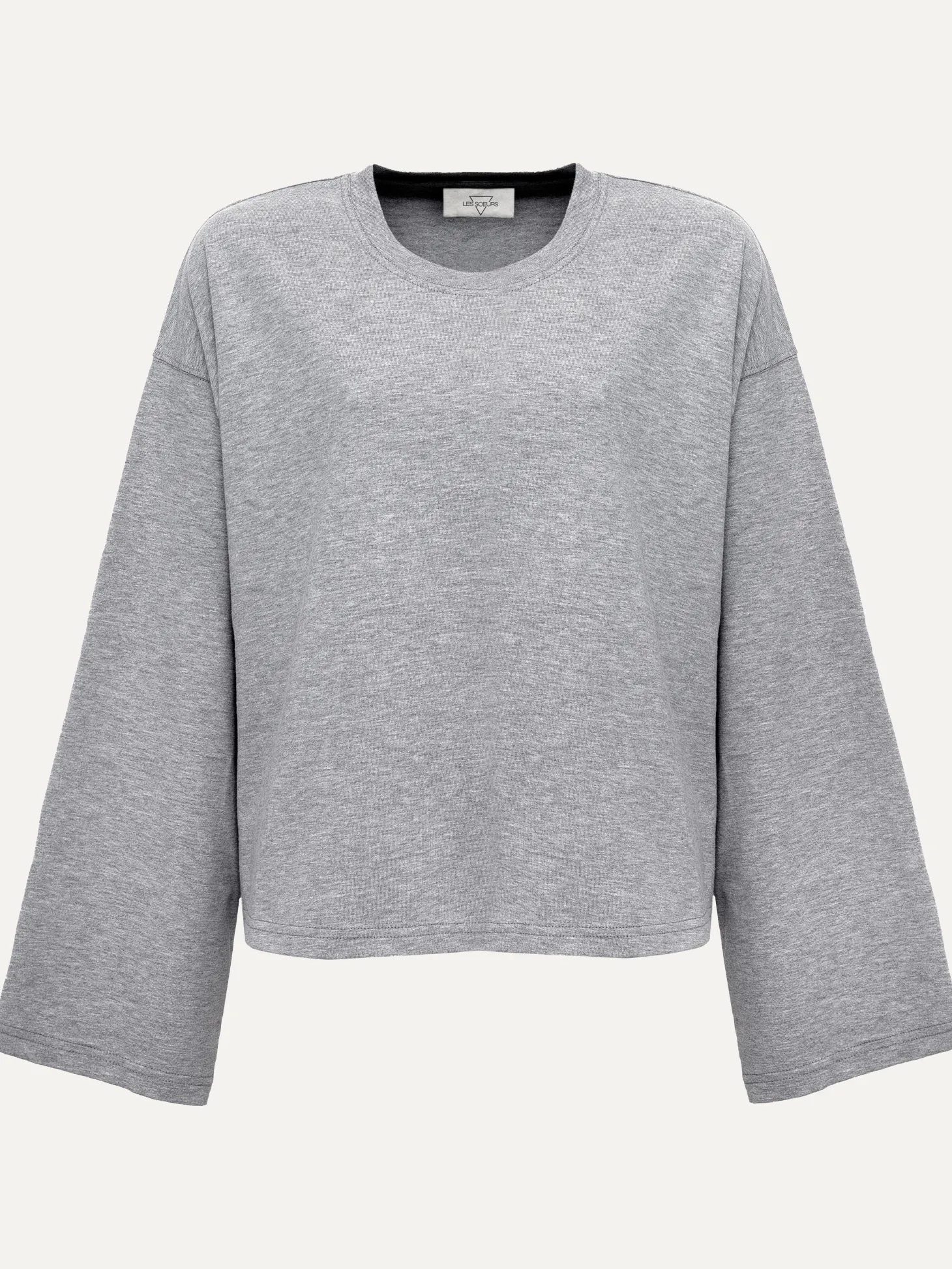 Les Soeurs Lange Mouwen T-Shirt Aline Grey Melange Clearance