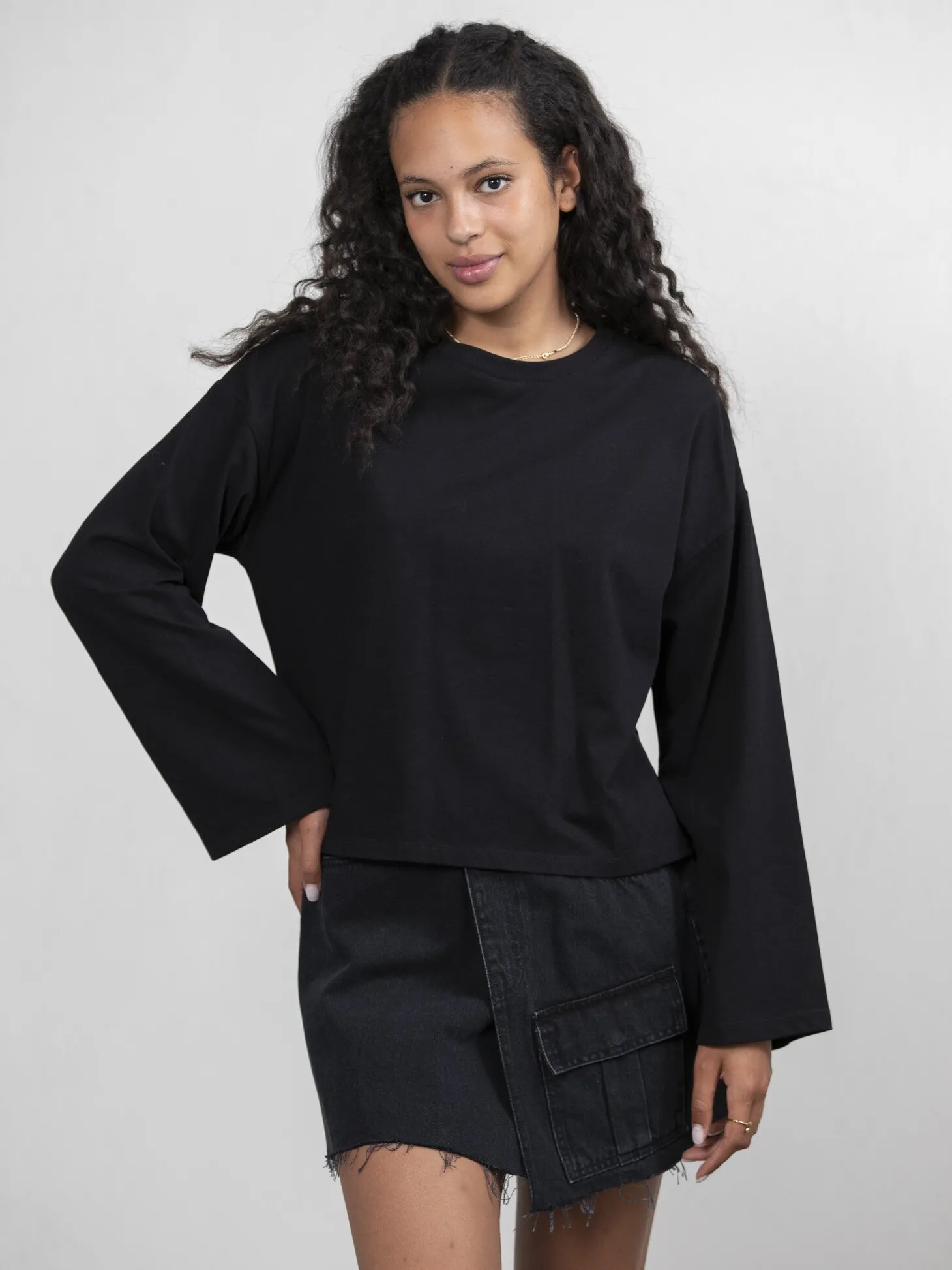 Les Soeurs Lange Mouwen T-Shirt Aline Black Online