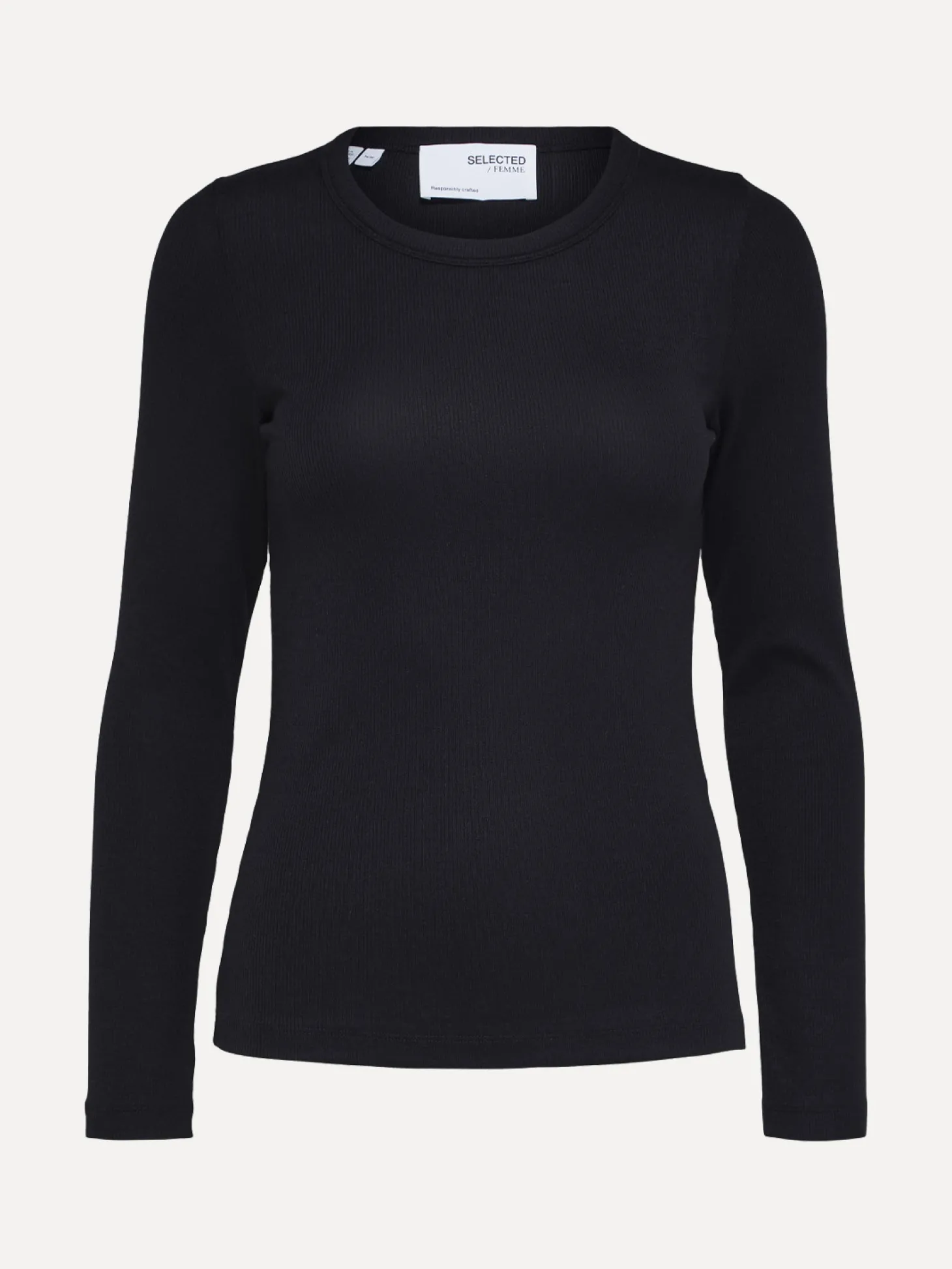 Selected Lange Mouwen T-Shirt Dianne Black Discount