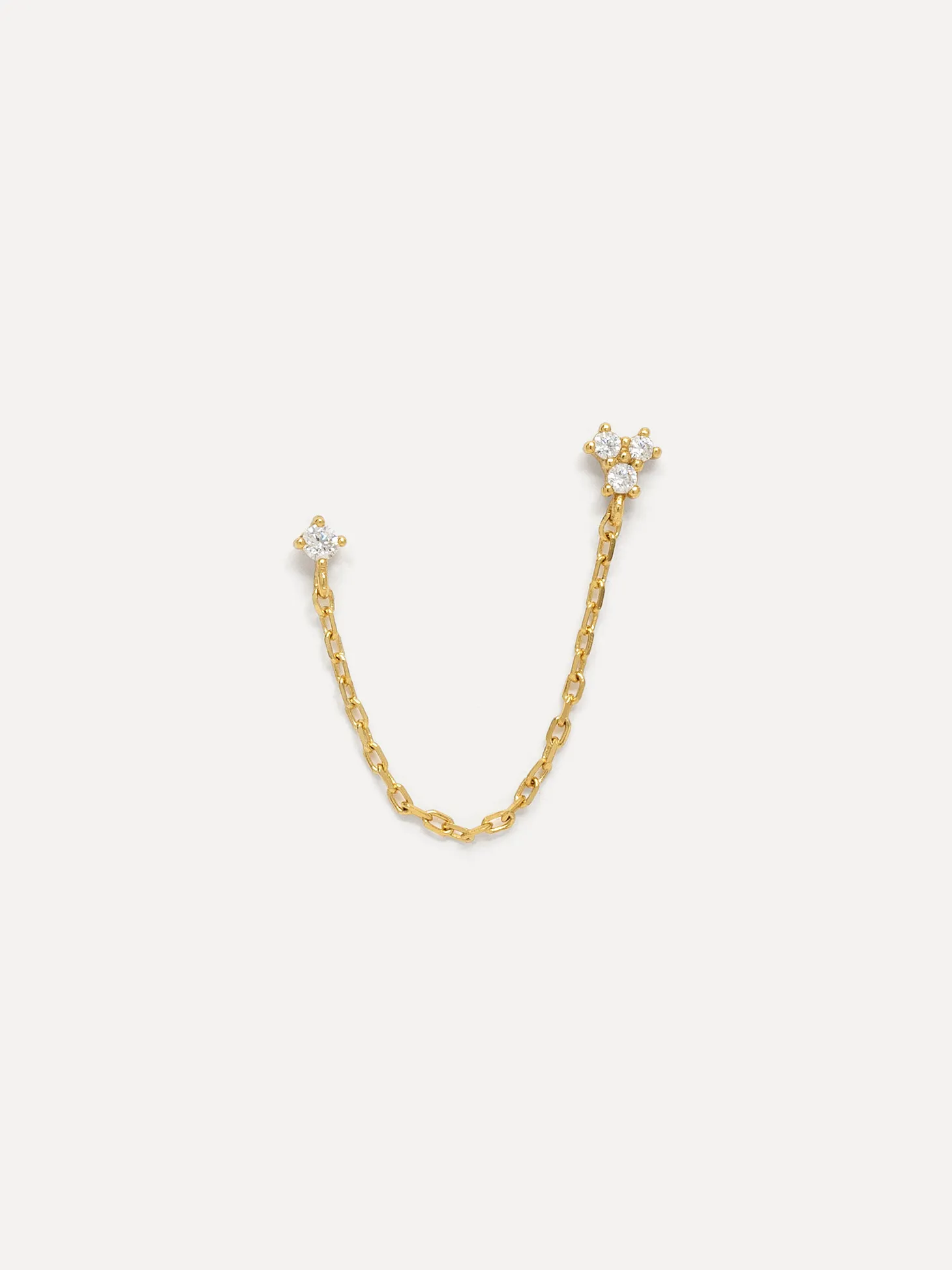 Les Soeurs Lira Double Stud Chain Gold Discount