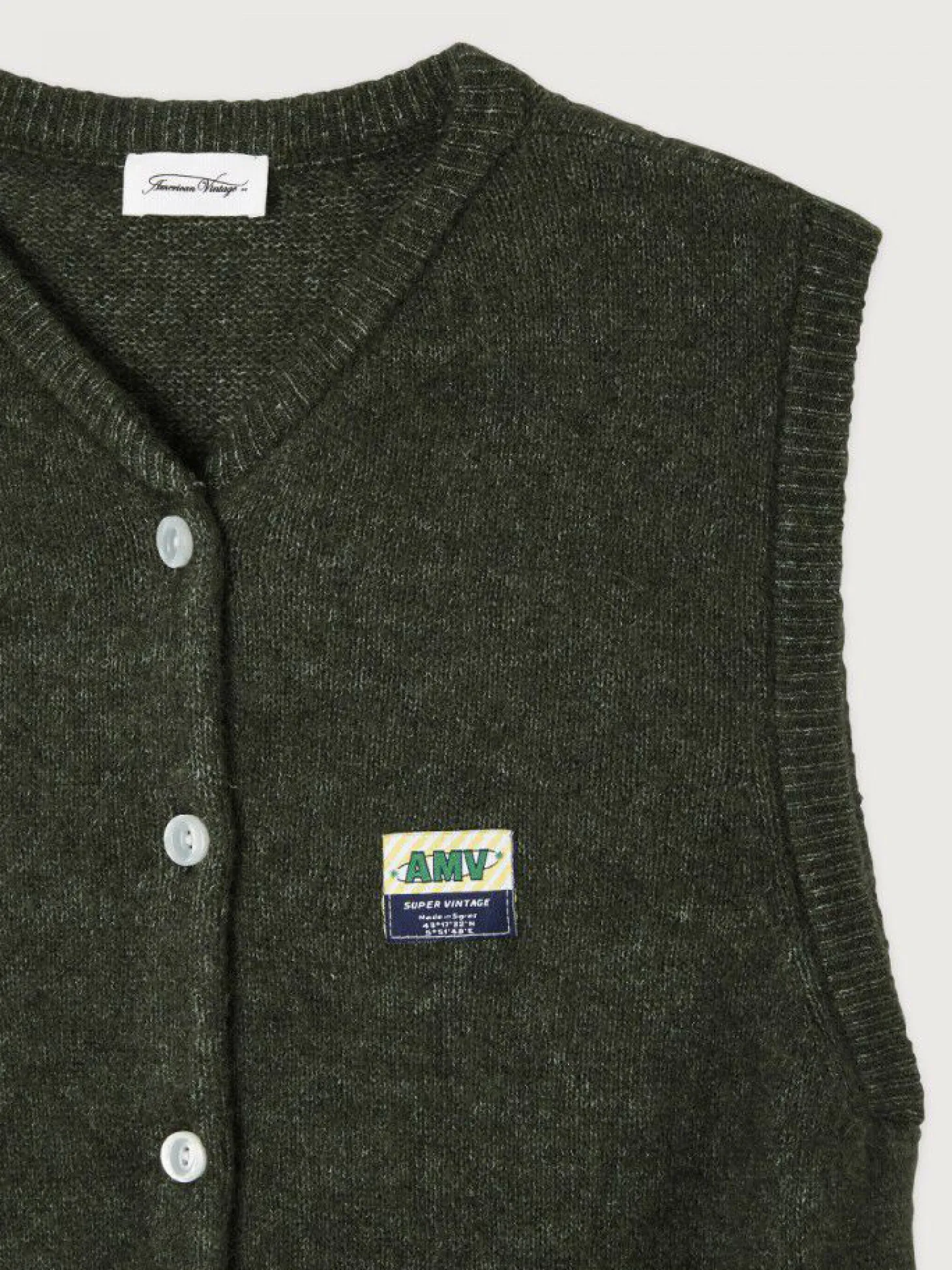 American Vintage Mouwloos Cardigan Vitow Lentille Chine Online