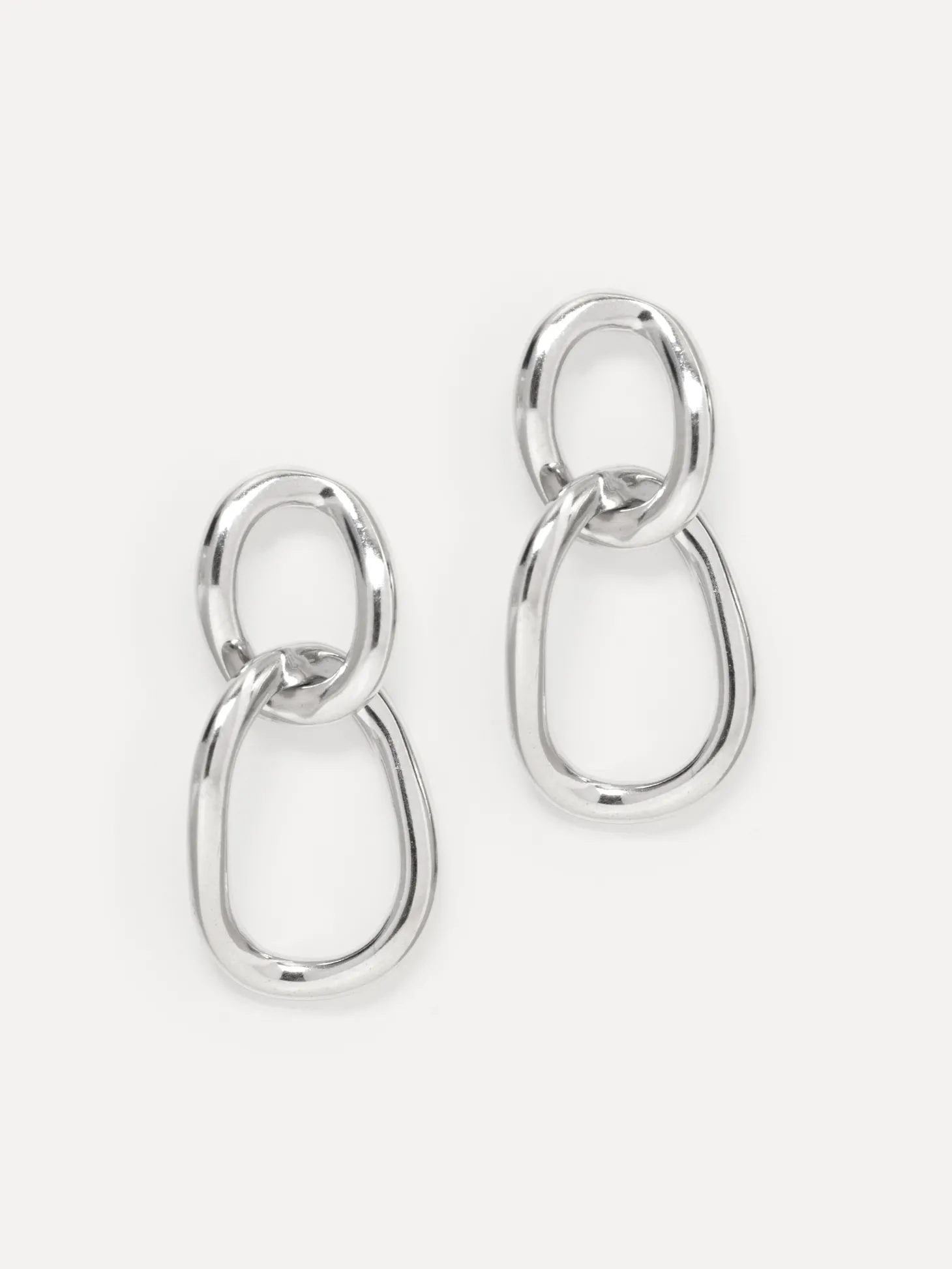 Les Soeurs Oorbel Cara Double Loop Silver Flash Sale