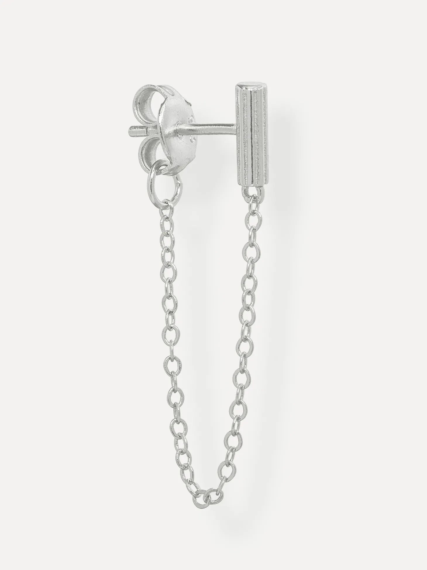 Les Soeurs Oorbel Cora Barre Chain Silver Clearance