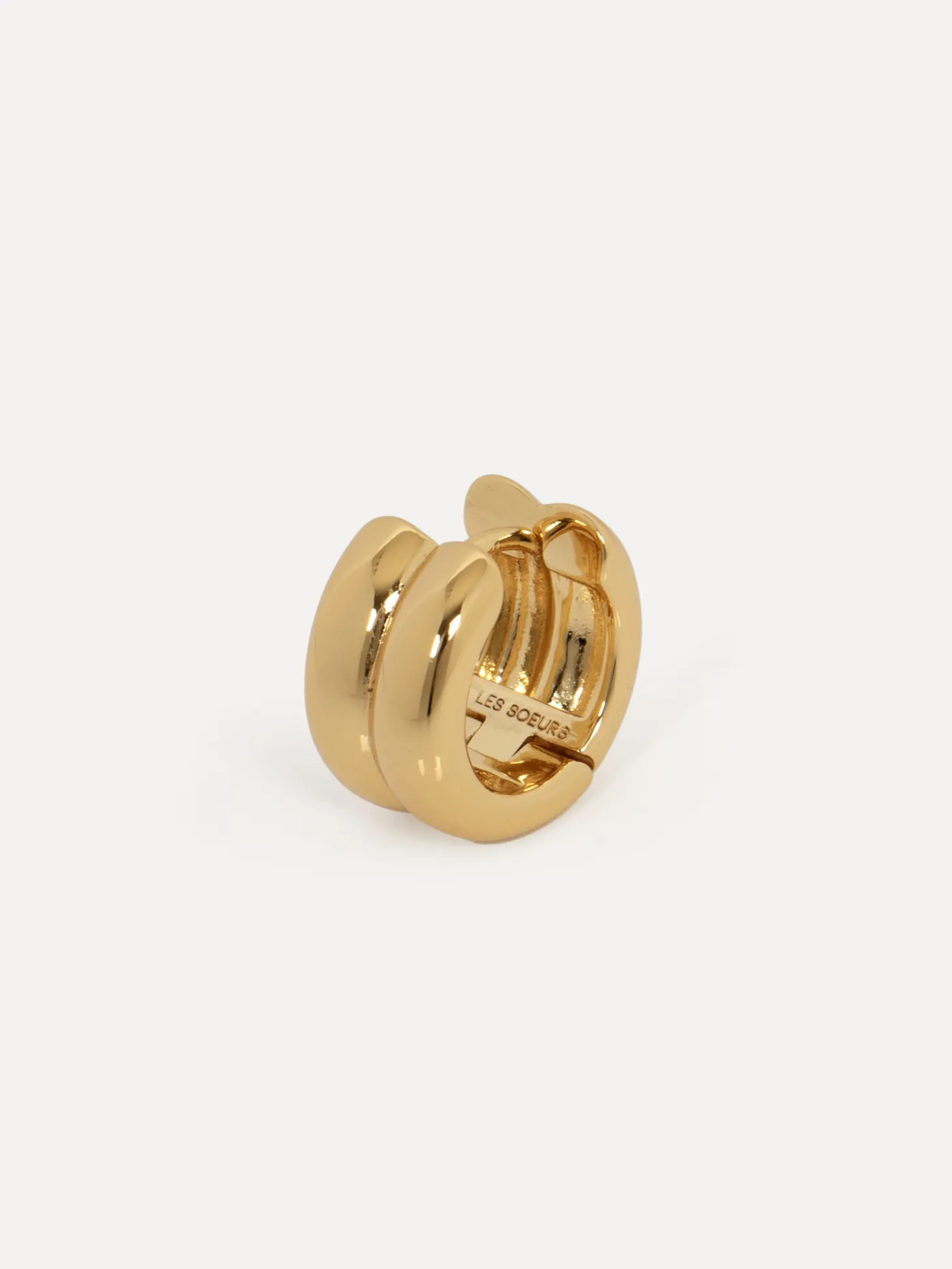 Les Soeurs Oorbel Ferdi Double Huggie Gold Sale