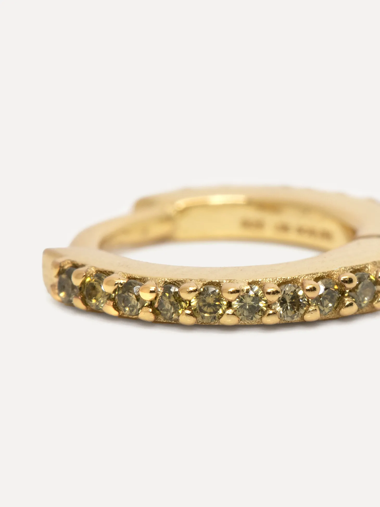 Les Soeurs Oorbel Jeanne Mini Strass Gold Khaki Hot