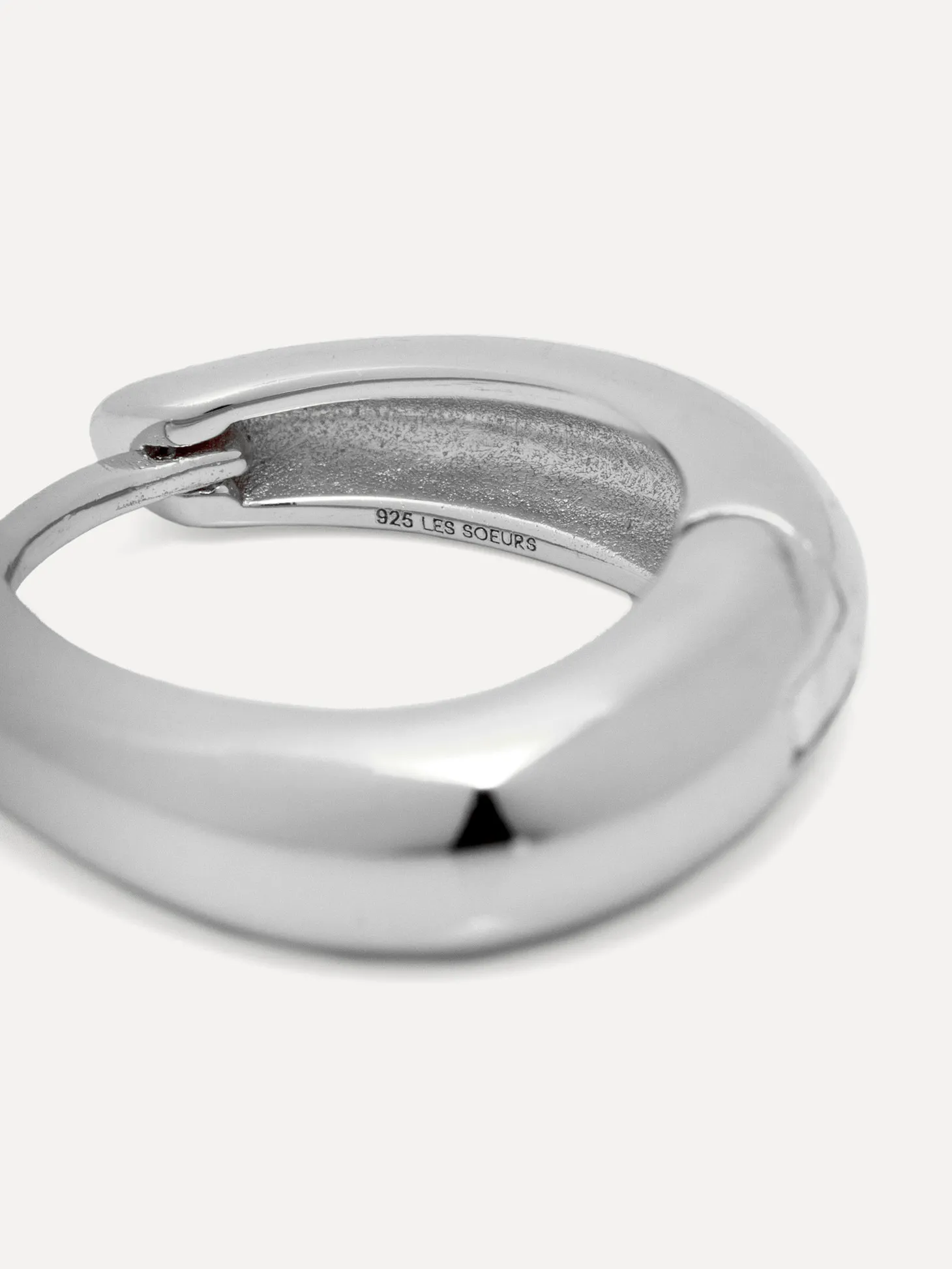 Les Soeurs Oorbel Joanne Oval Silver Sale
