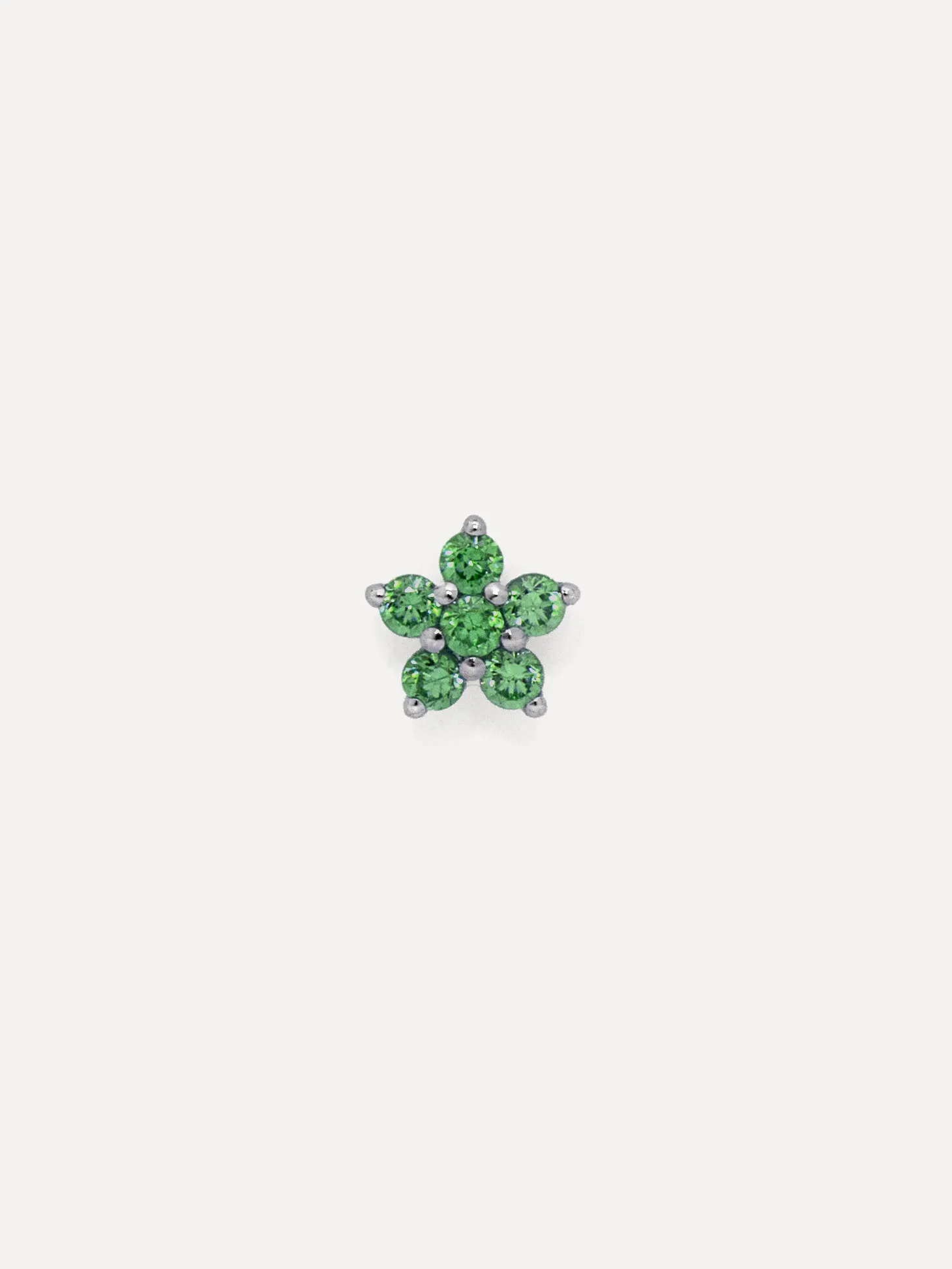 Les Soeurs Oorbel Jolie Flower Strass Green Silver Outlet