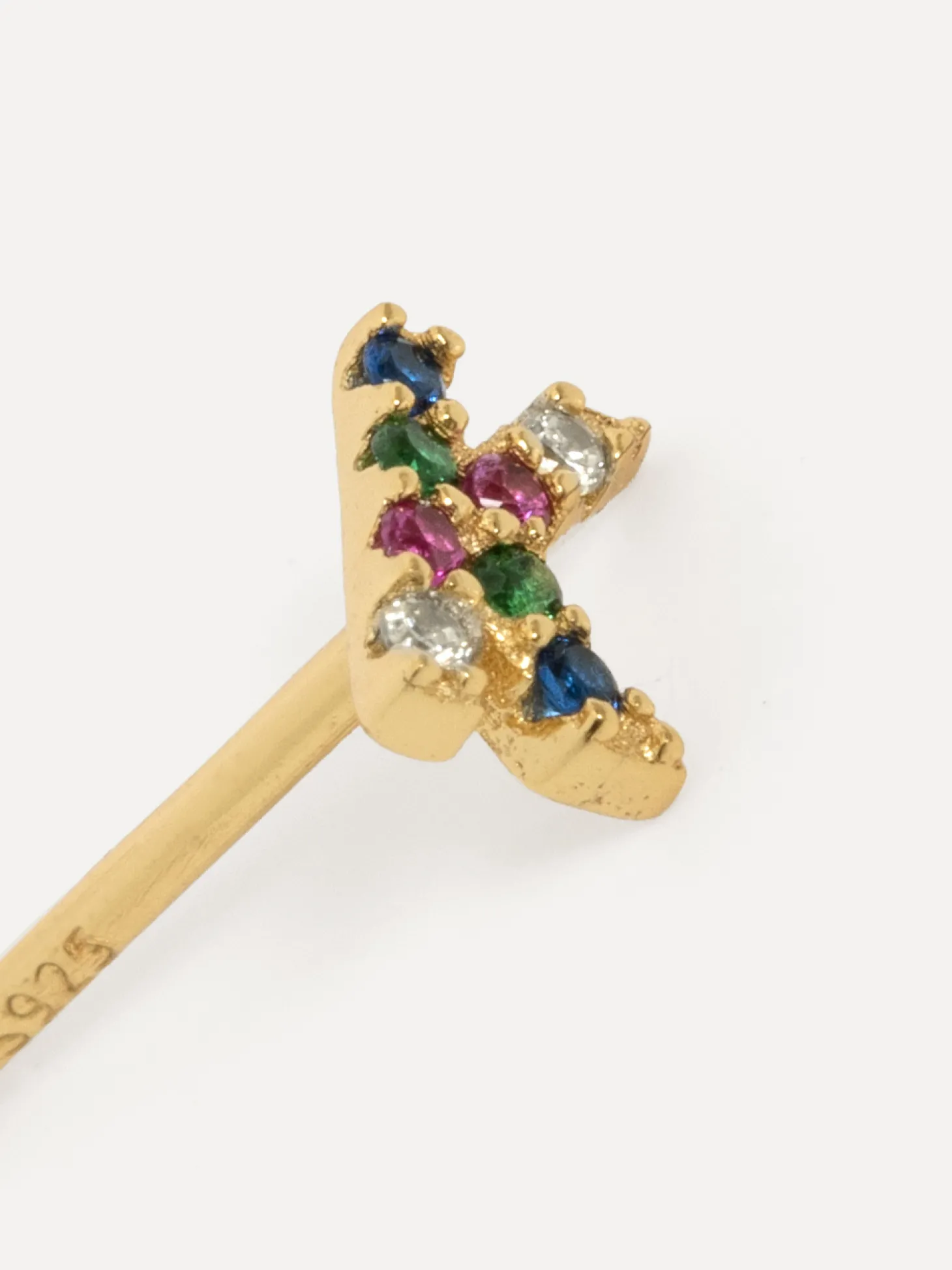 oorbel_jolie_initial_strass_multi_2.webp Les Soeurs Oorbel Jolie Initial Strass Multi Flash Sale