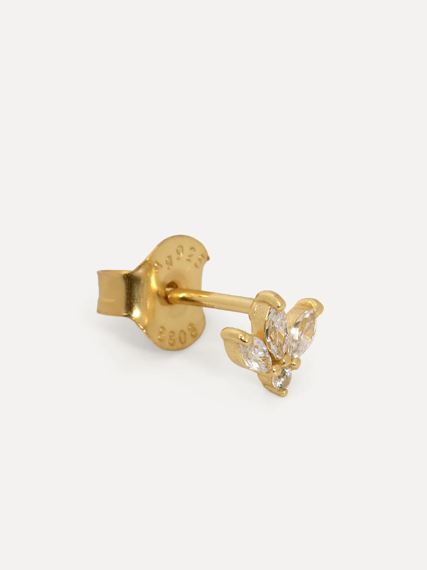 oorbel_jolie_triple_leaf_3.webp Les Soeurs Oorbel Jolie Triple Leaf Gold Clear Outlet