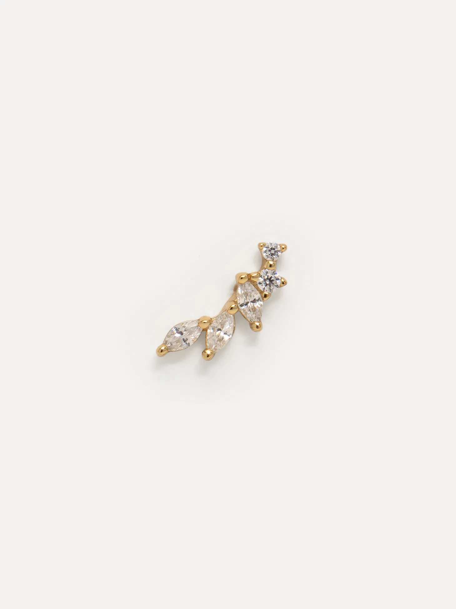 Les Soeurs Oorbel Louise Strass Leaves Gold Flash Sale