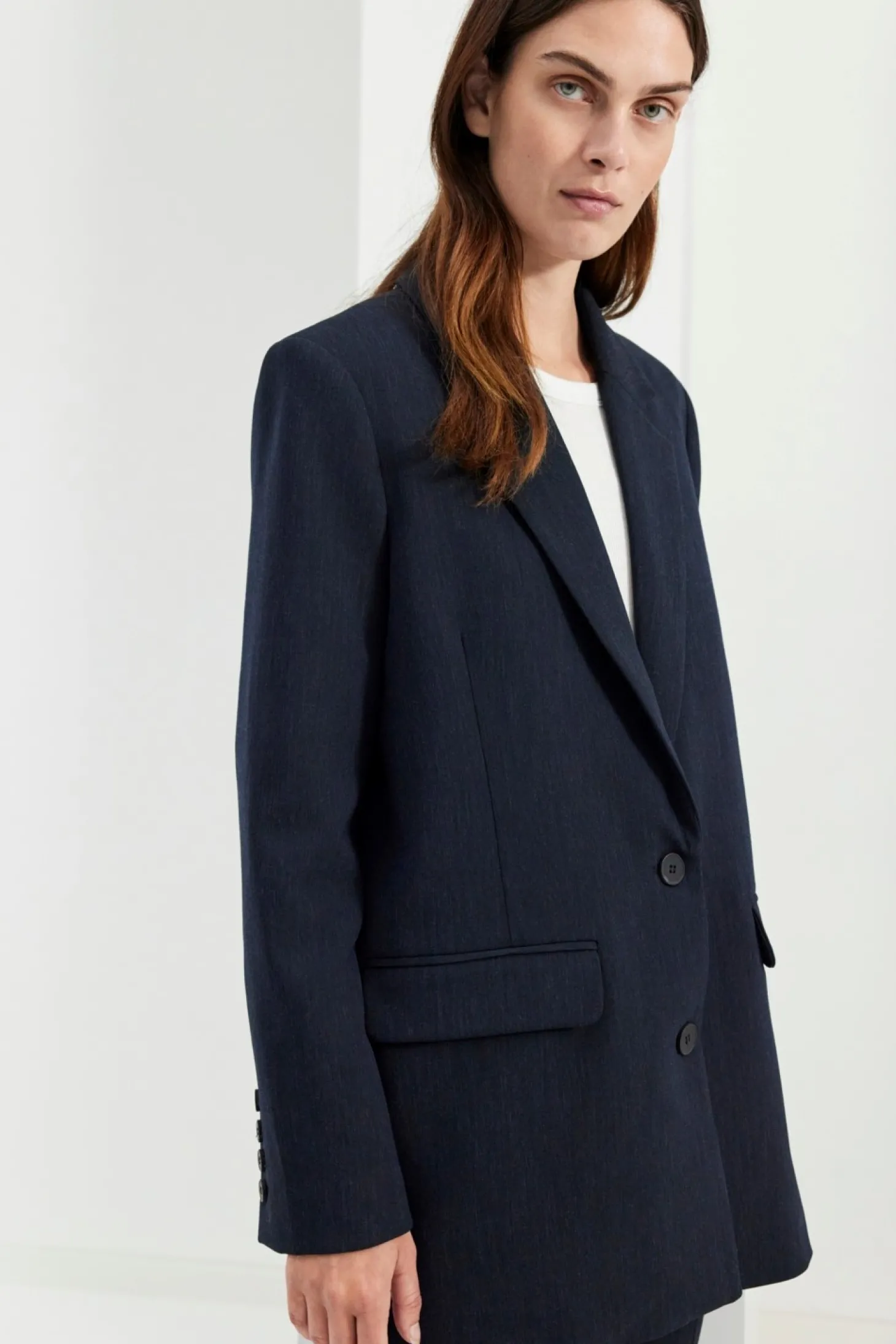 Selected Oversized Single-Breaster Blazer Rita Dark Sapphire Cheap