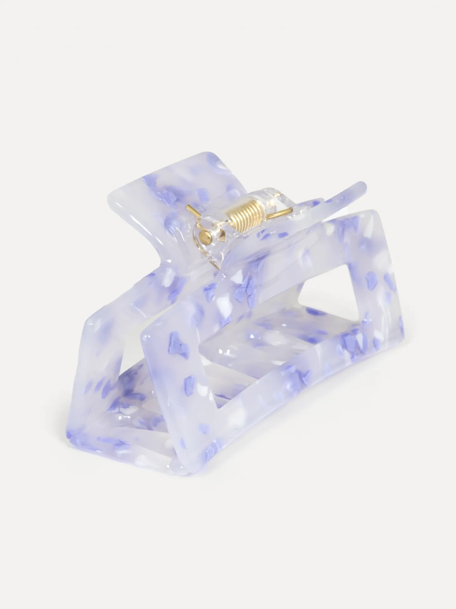 Les Soeurs Resin Haarspeld Rechthoekig Purple/White Hot