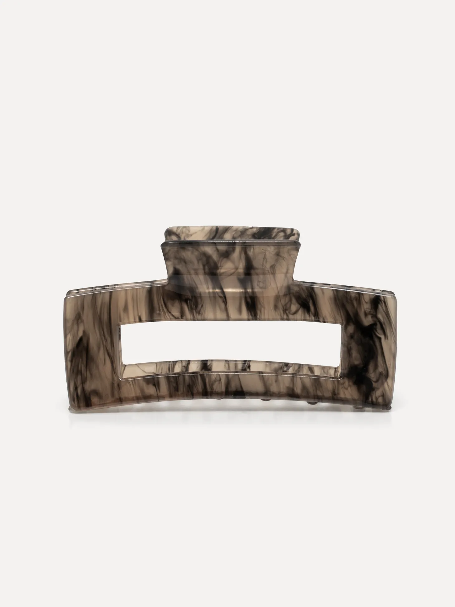 Les Soeurs Resin Hair Clip Rectangle Olive Shop
