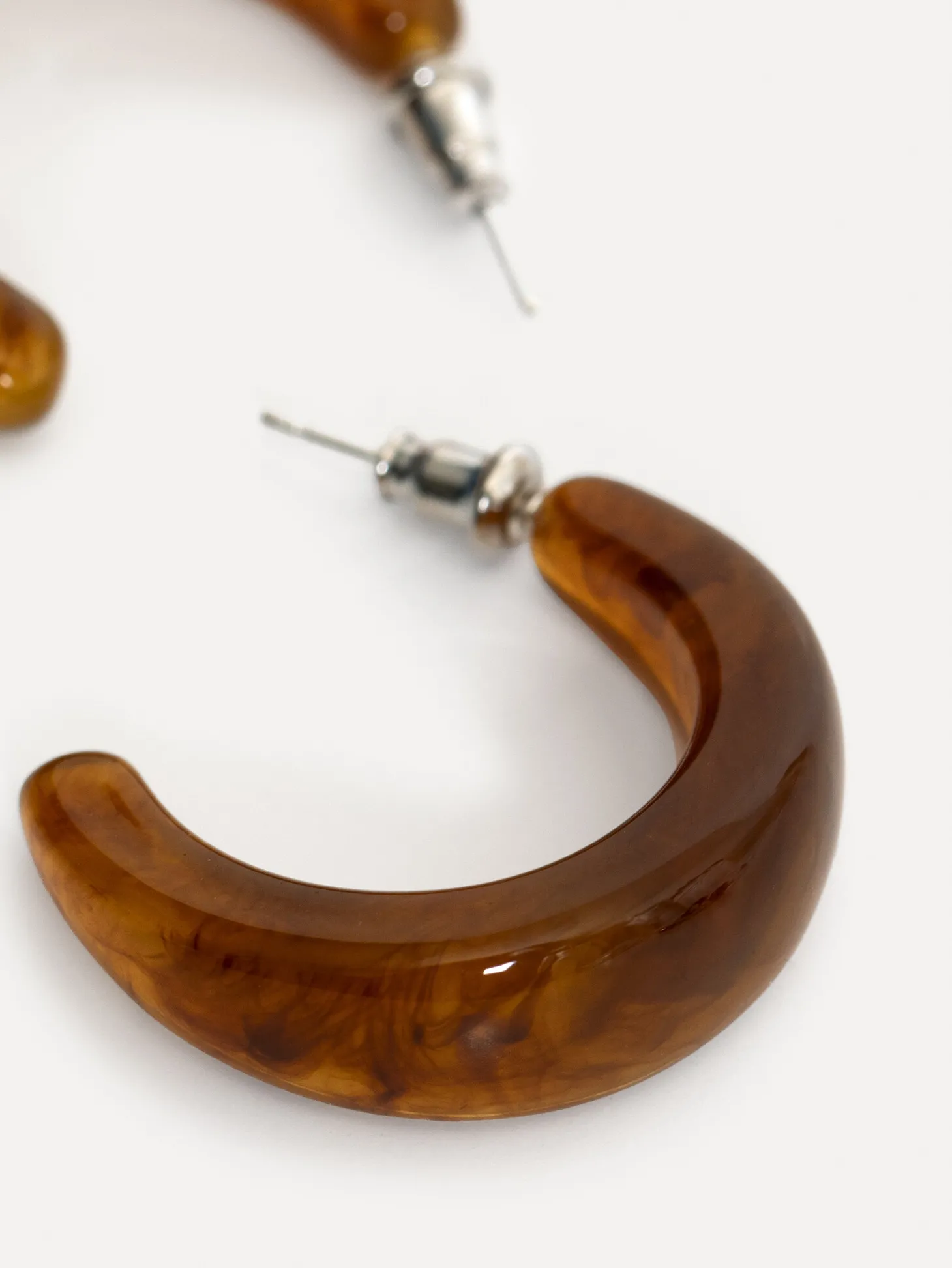 Les Soeurs Resin Oorbellen Set Melly Brown Best Sale