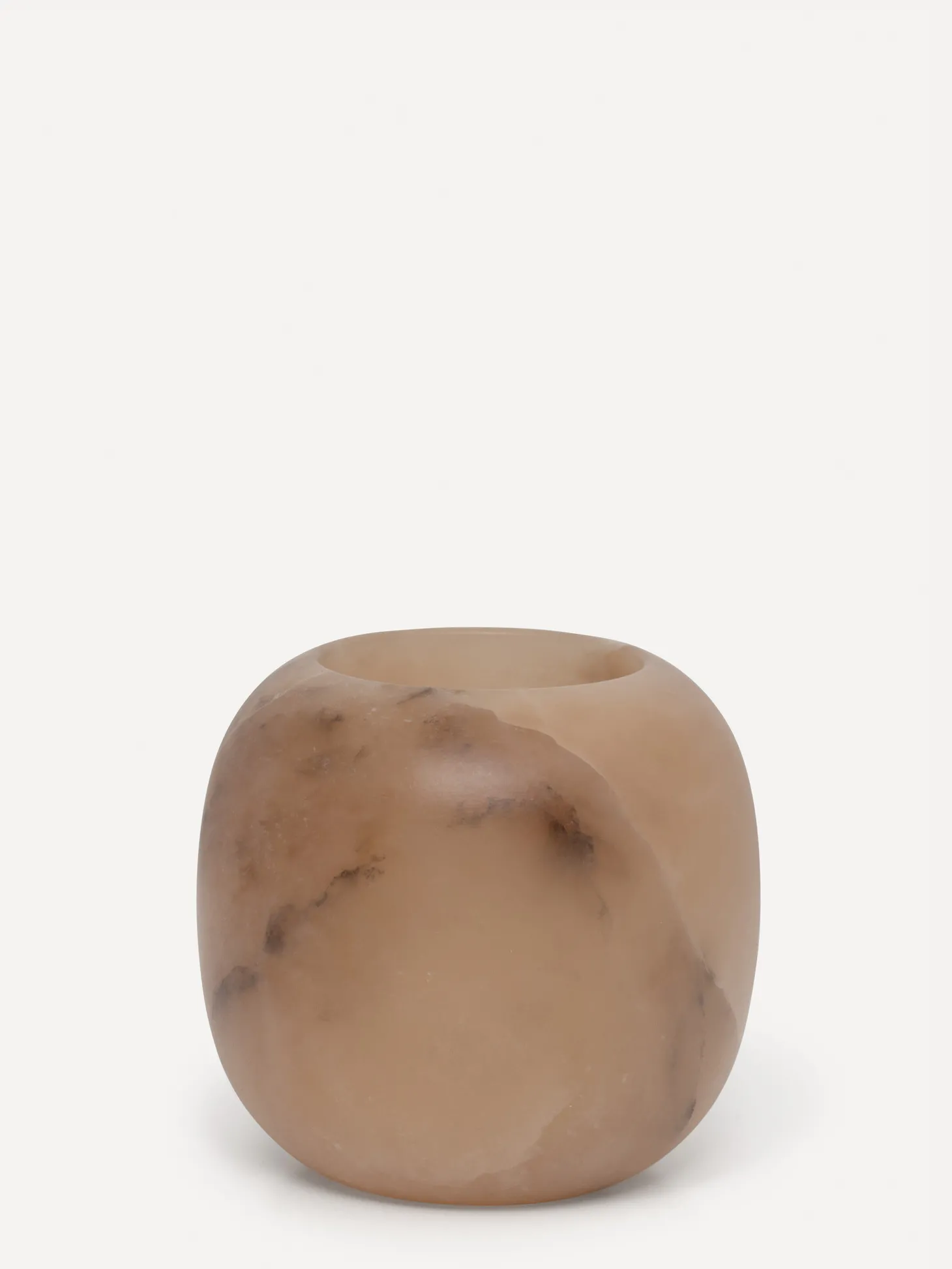 Les Soeurs Ronde Alabaster Kaarsenhouder (Medium) Tabac Sale