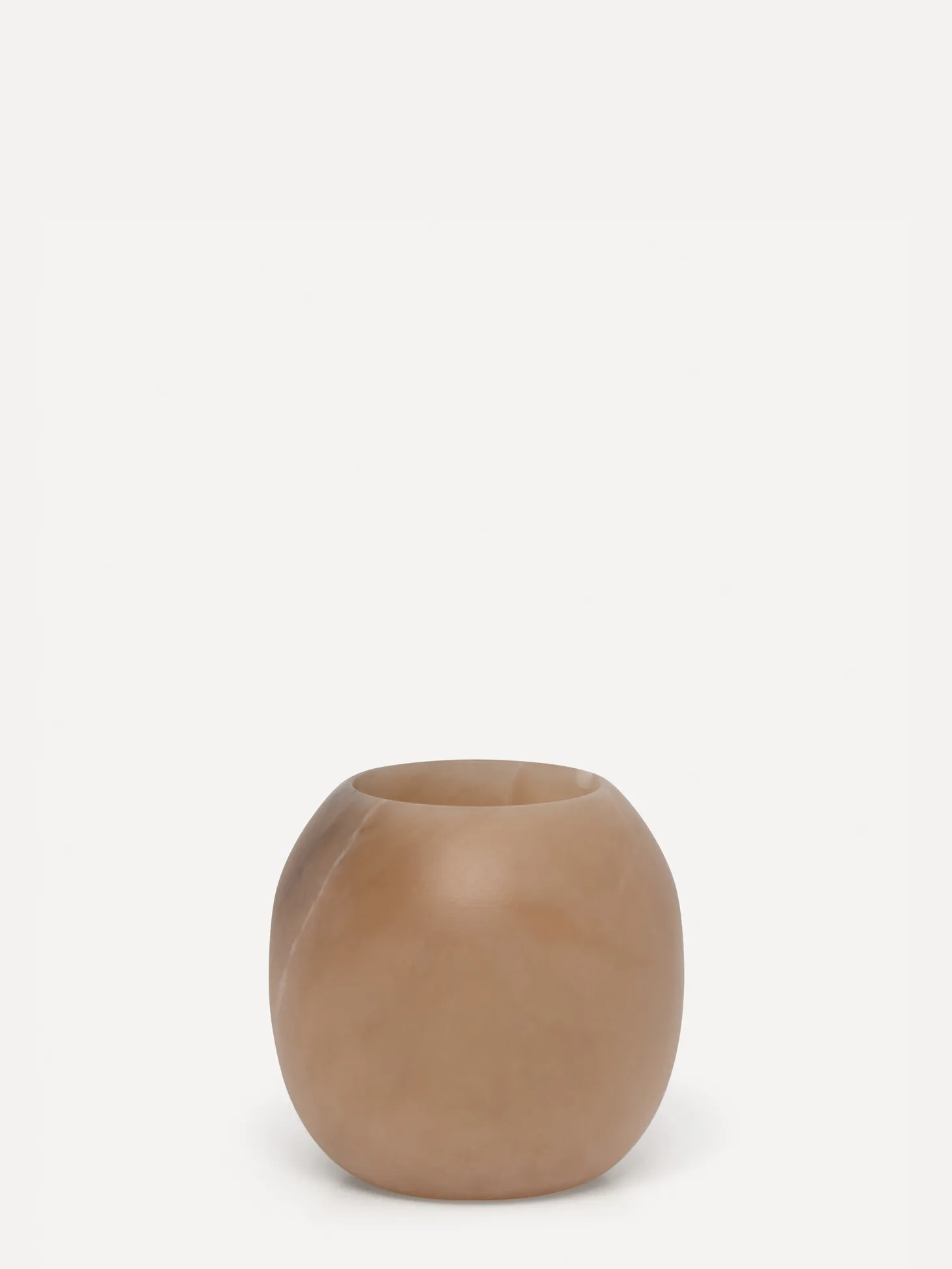 ronde_alabaster_kaarsenhouder_small_2.webp Les Soeurs Ronde Alabaster Kaarsenhouder (Small) Tabac Best Sale