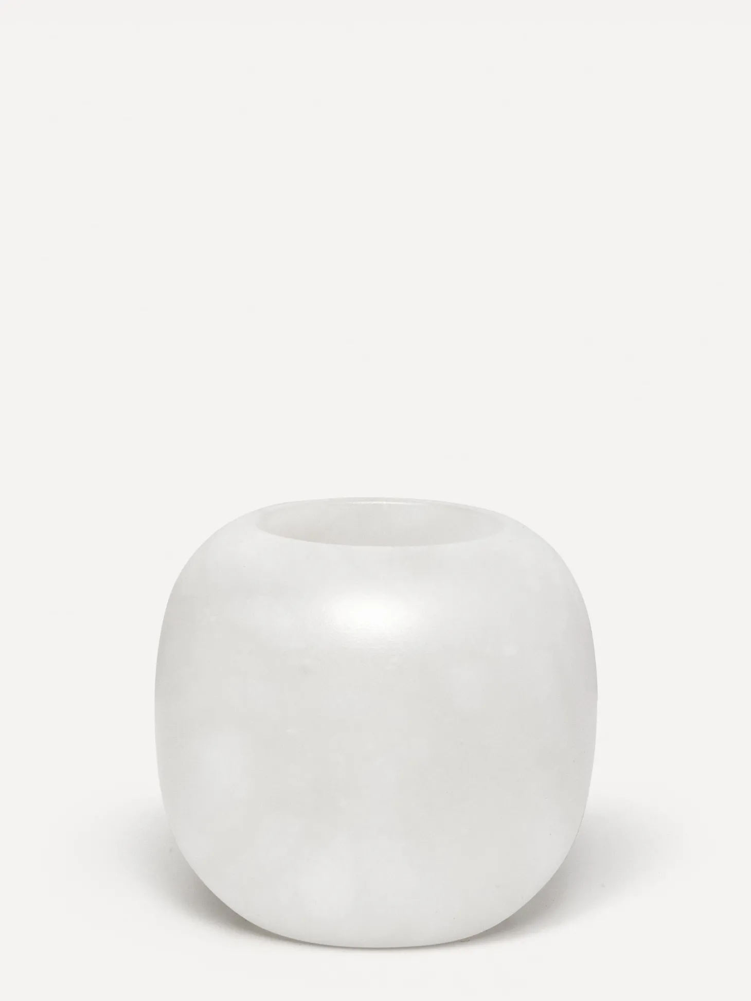 Les Soeurs Ronde Alabaster Waxinelichthouder (Medium) White New