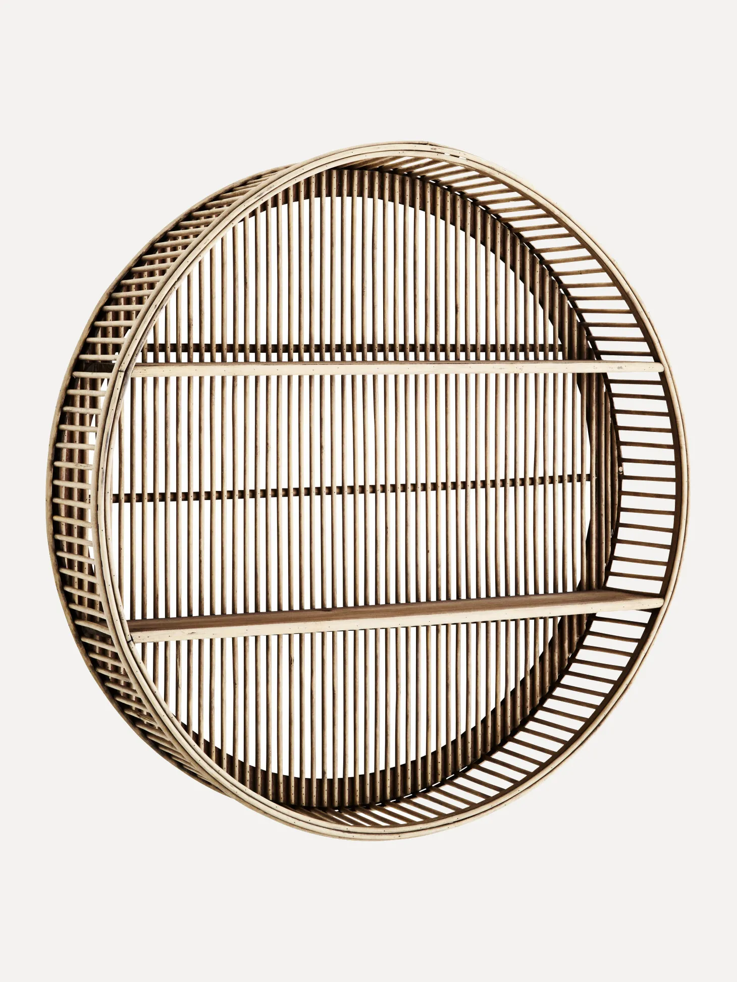 Madam Stoltz Ronde Bamboo Schap Dark Natural Fashion