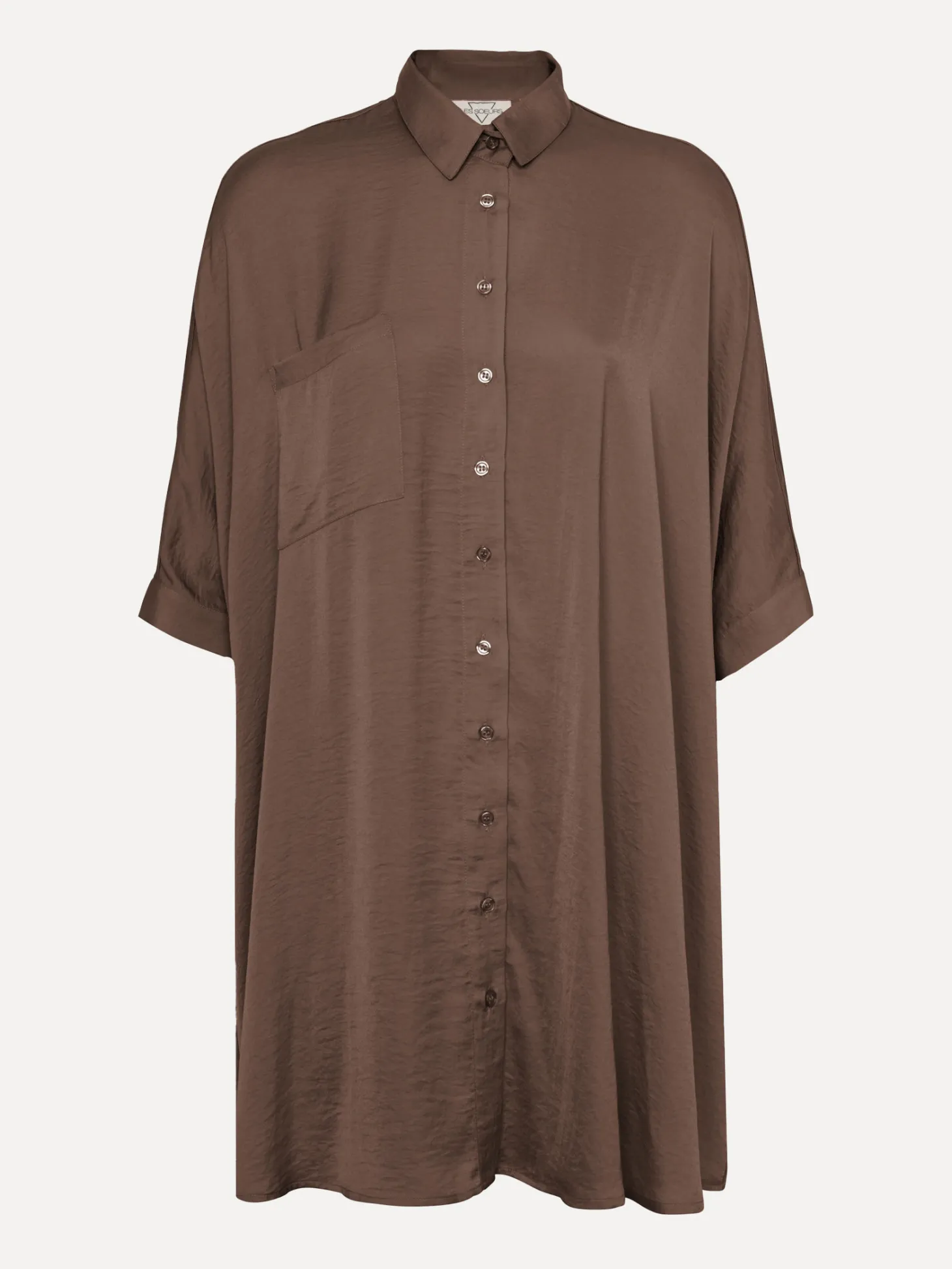 satijn_blousejurk_mason_6.webp Les Soeurs Satijn Blousejurk Mason Brown Store
