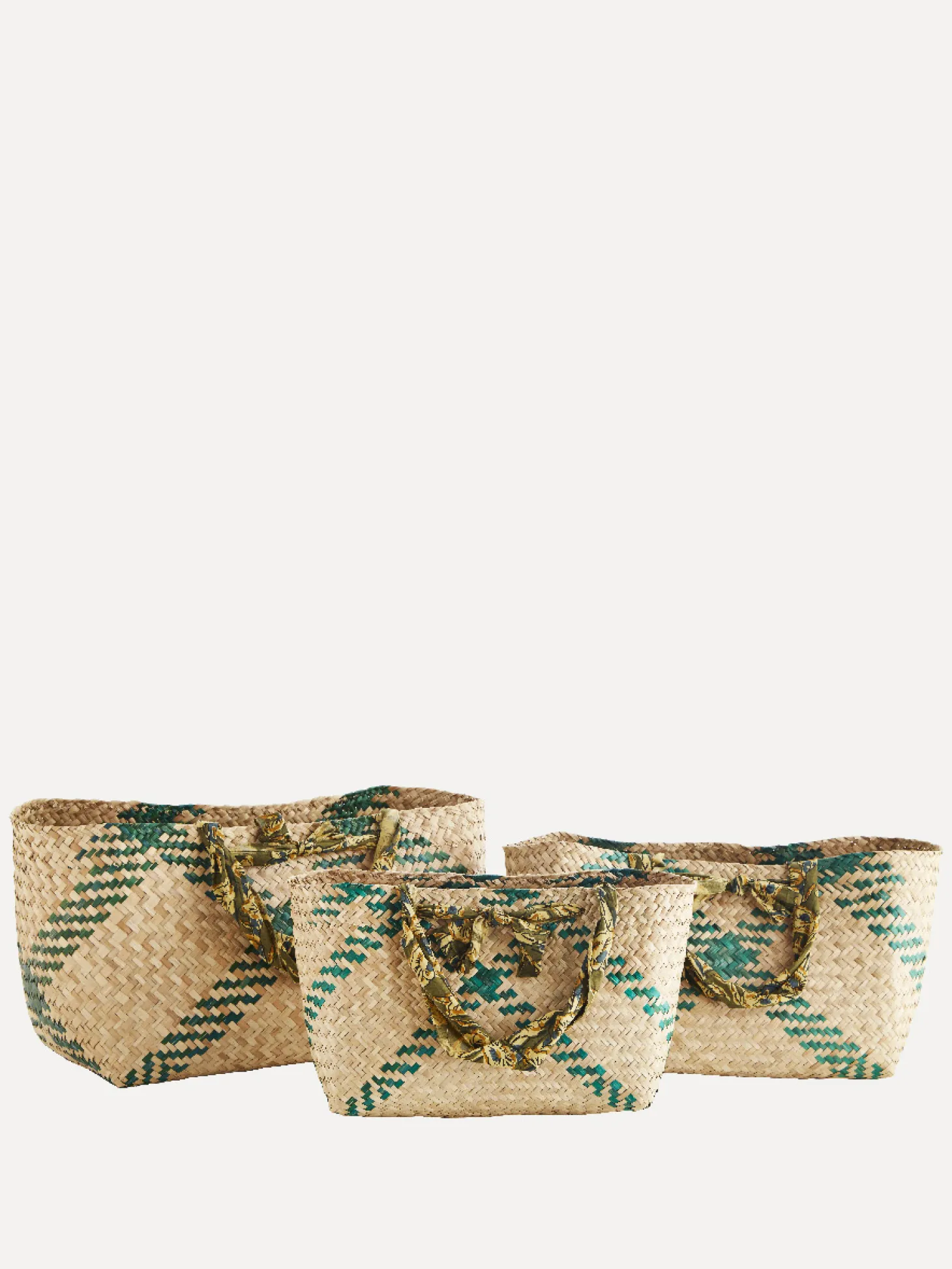 Madam Stoltz Seagrass Tas Met Katoenen Handvaten Large Natural Cheap