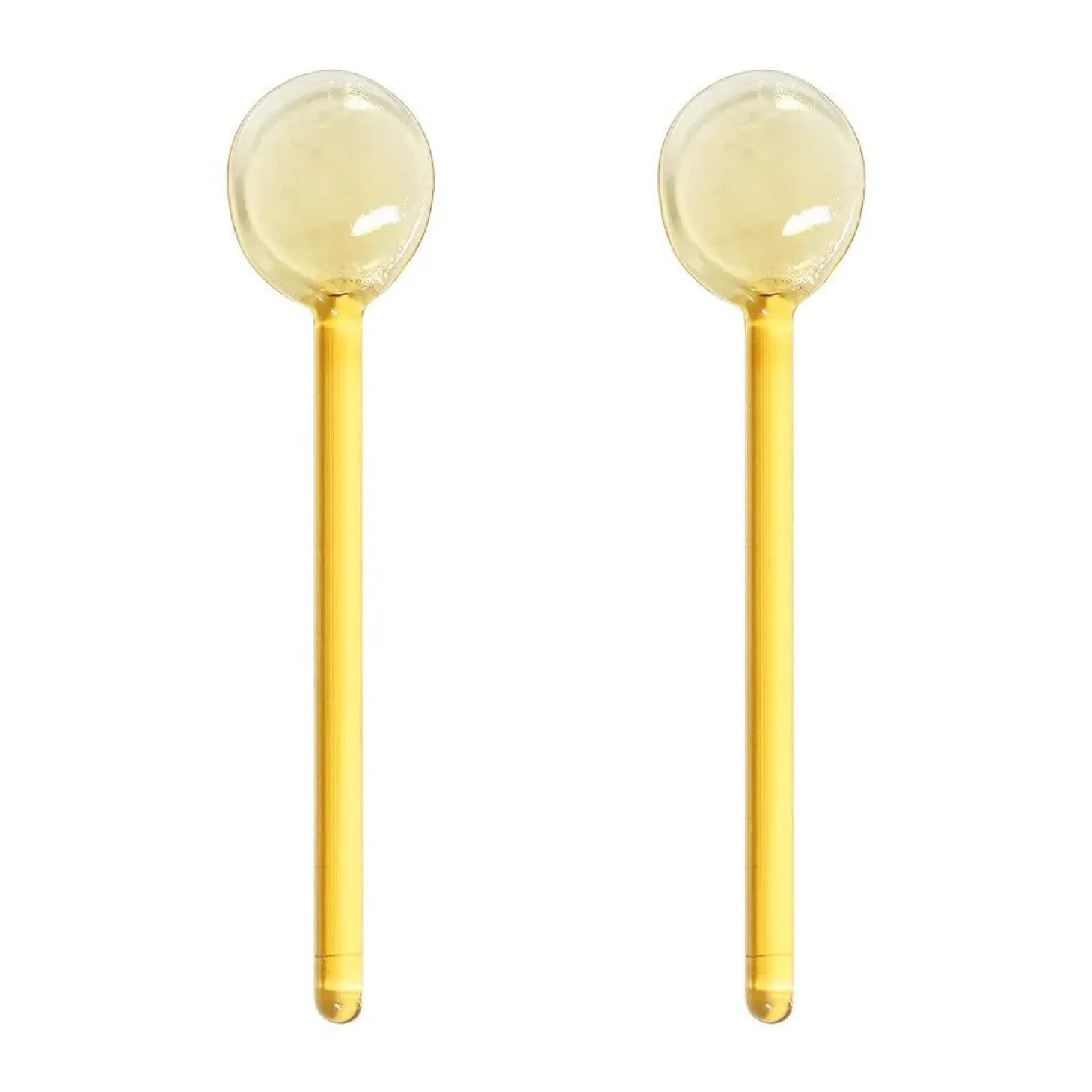 à La Collection Set Van Twee Glazen Lepeltjes Mustard Best Sale