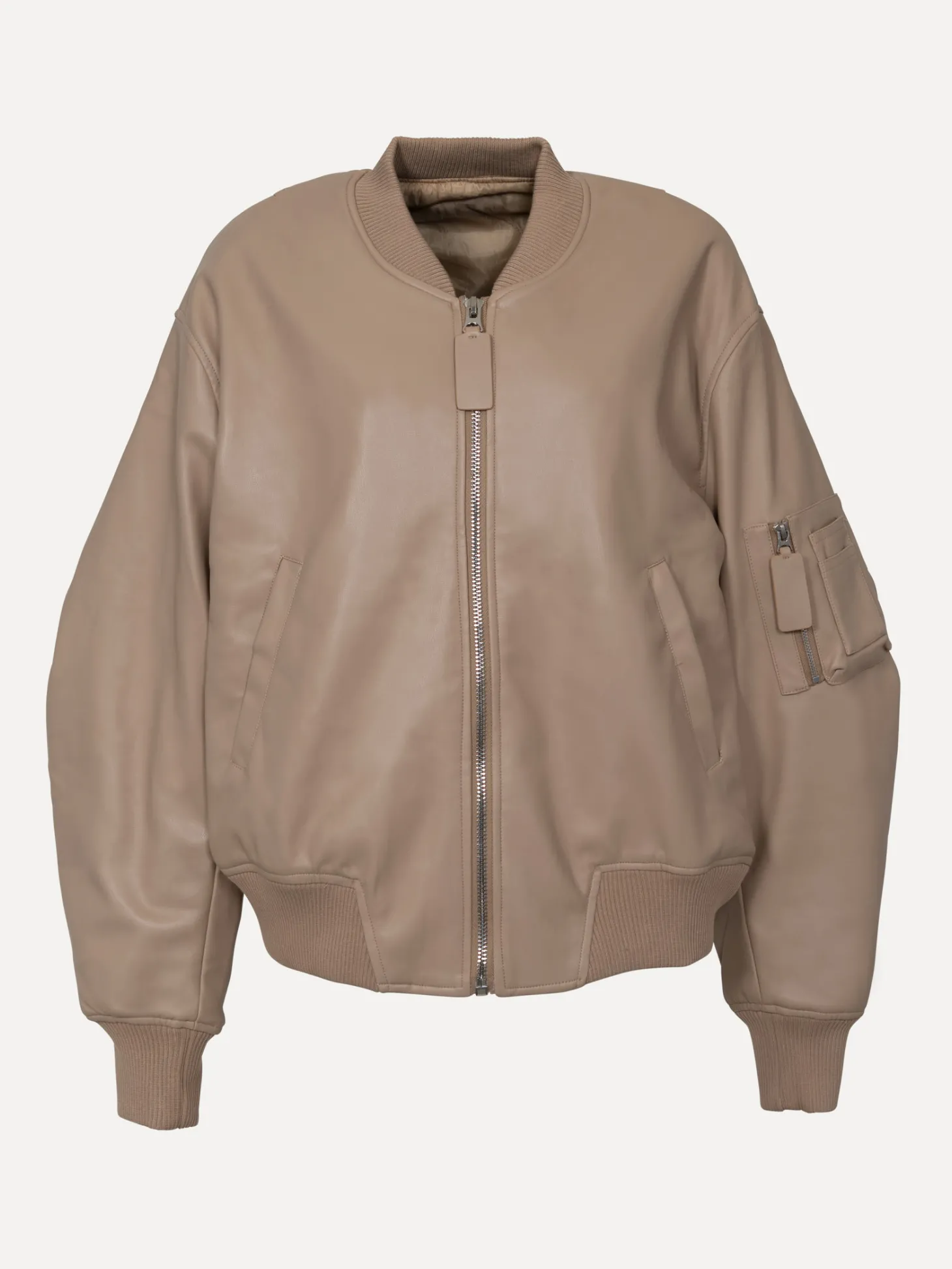 vegan_leren_bomber_noa_2.webp Le Marais Vegan Leren Bomber Noa Beige Fashion