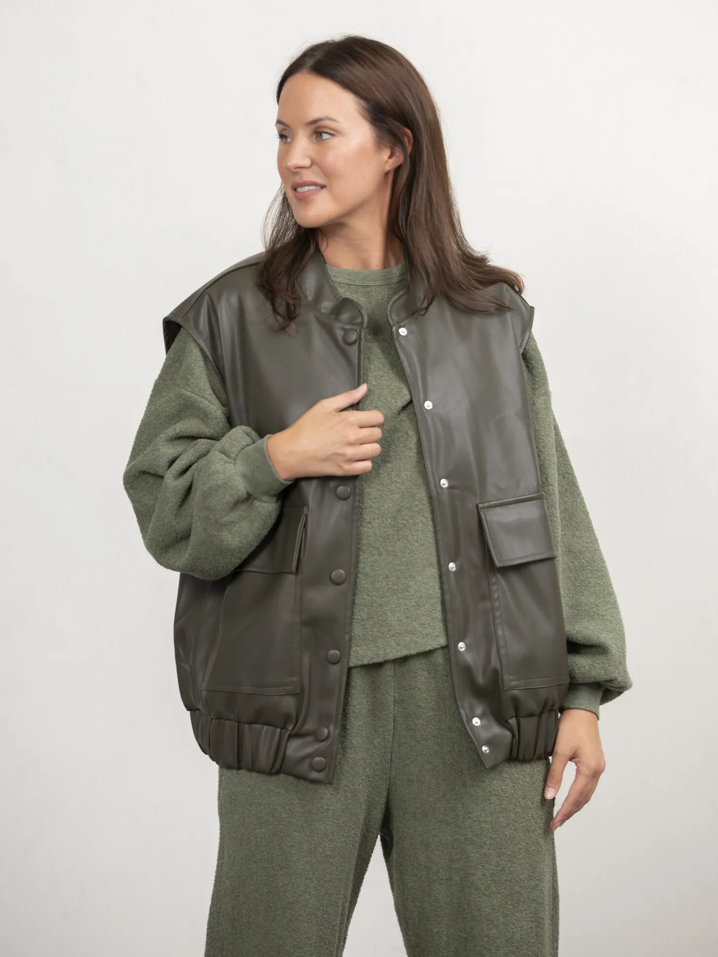 Le Marais Vest Nate Khaki Fashion