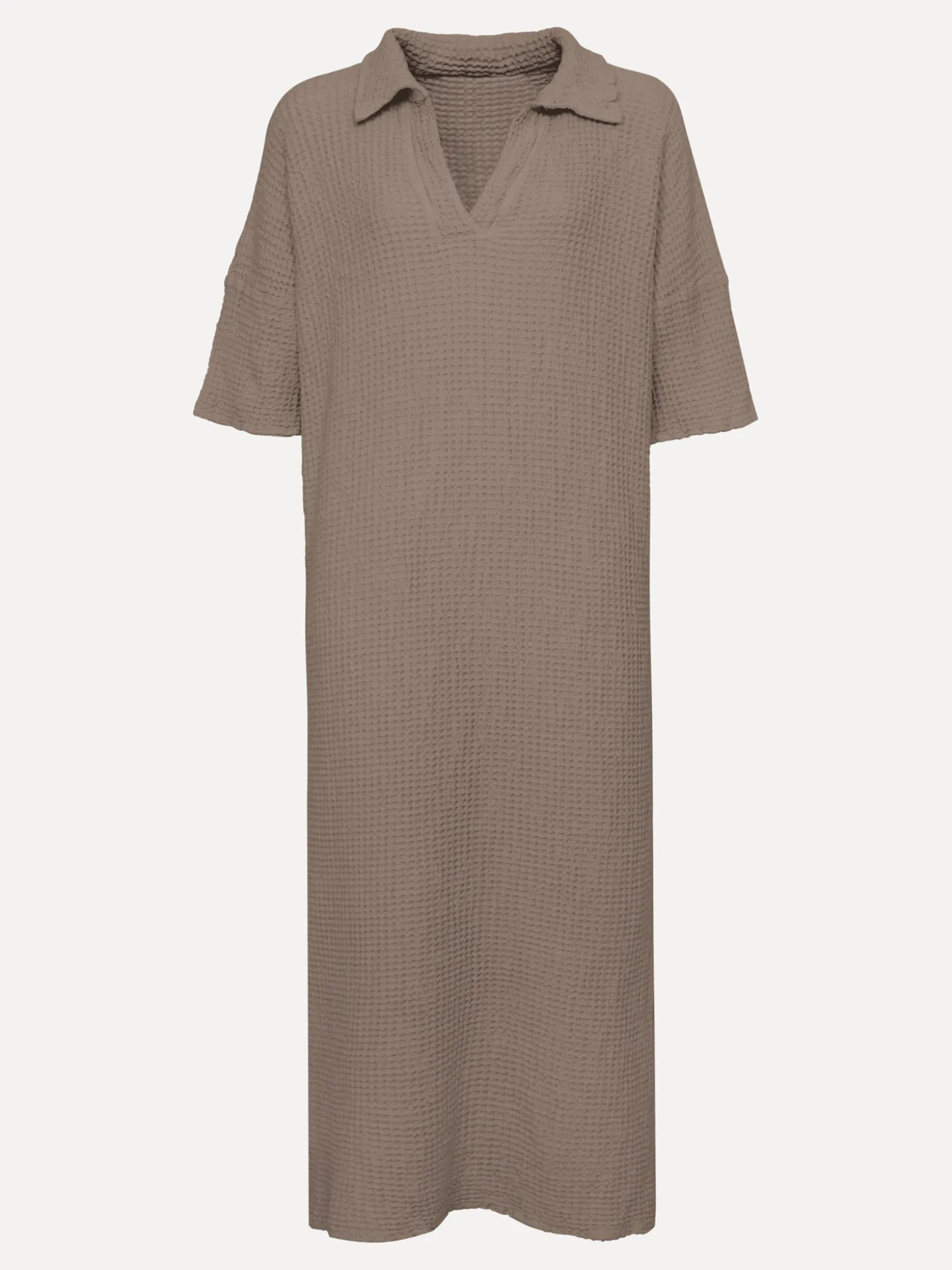 Le Marais Wafel Gebreide Jurk Kimo Camel Shop
