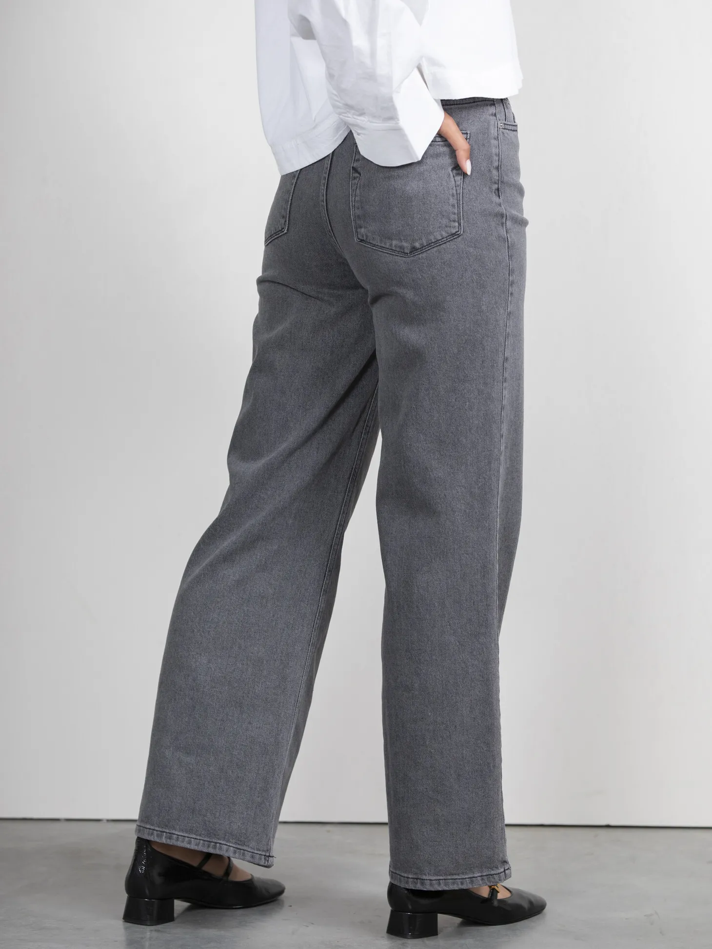 wide_fit_jeans_eloise_2.webp Selected Wide Fit Jeans Eloise Light Grey Denim Cheap