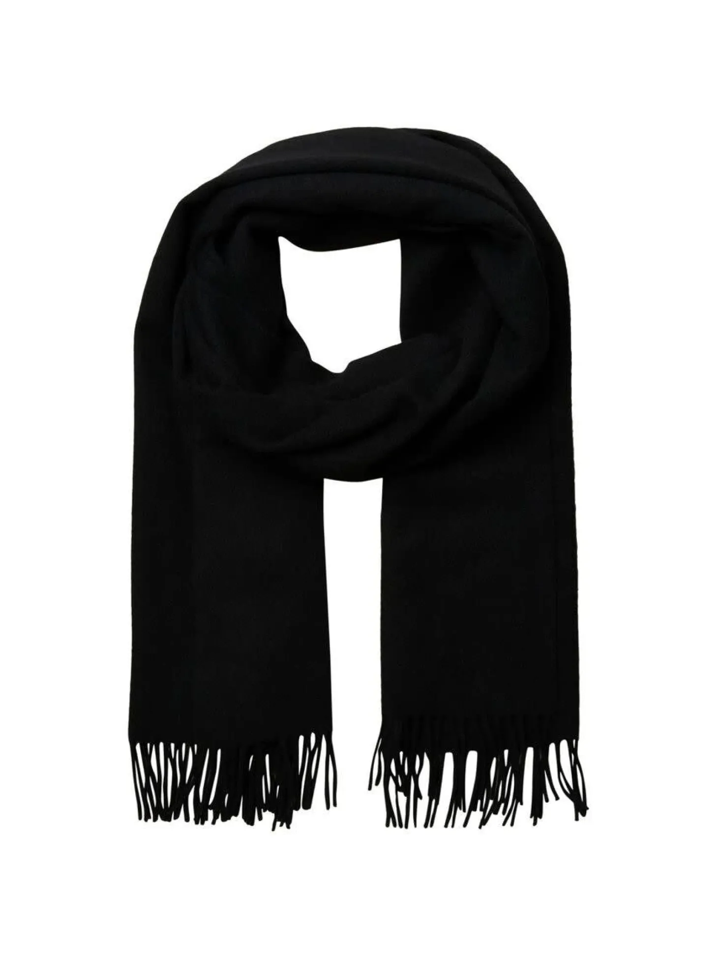 Selected Wollen Sjaal Time Black Best Sale