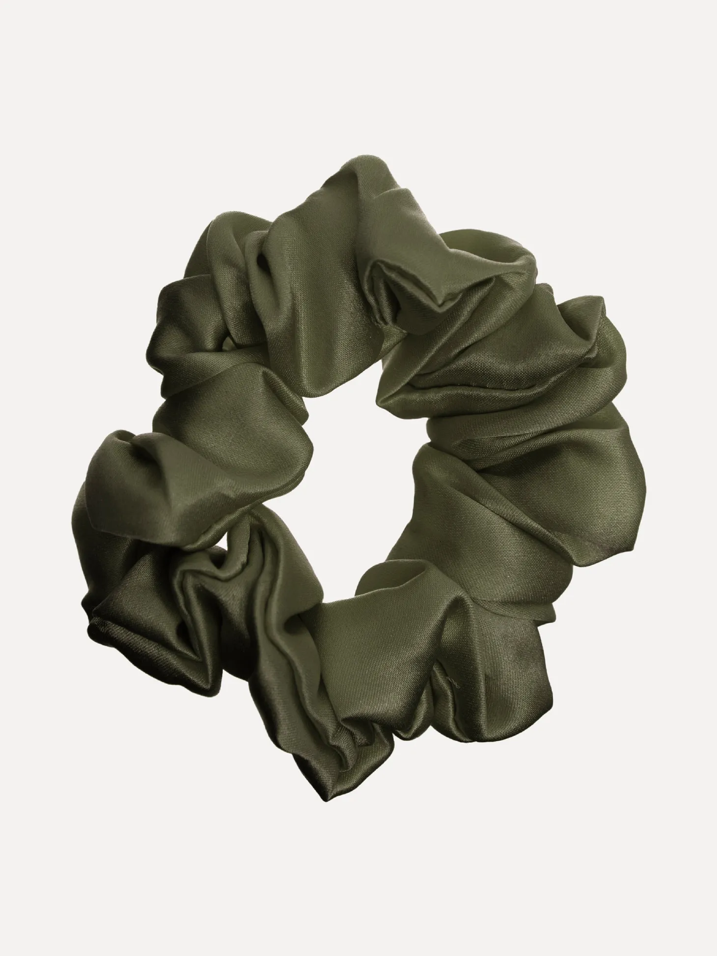 Les Soeurs Zijden Scrunchie Khaki Hot